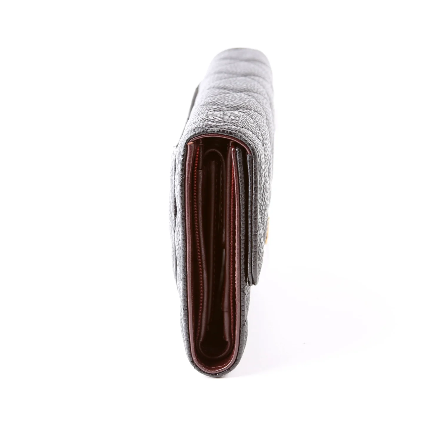 Classic Flap Wallet Long Caviar Black - Image 3