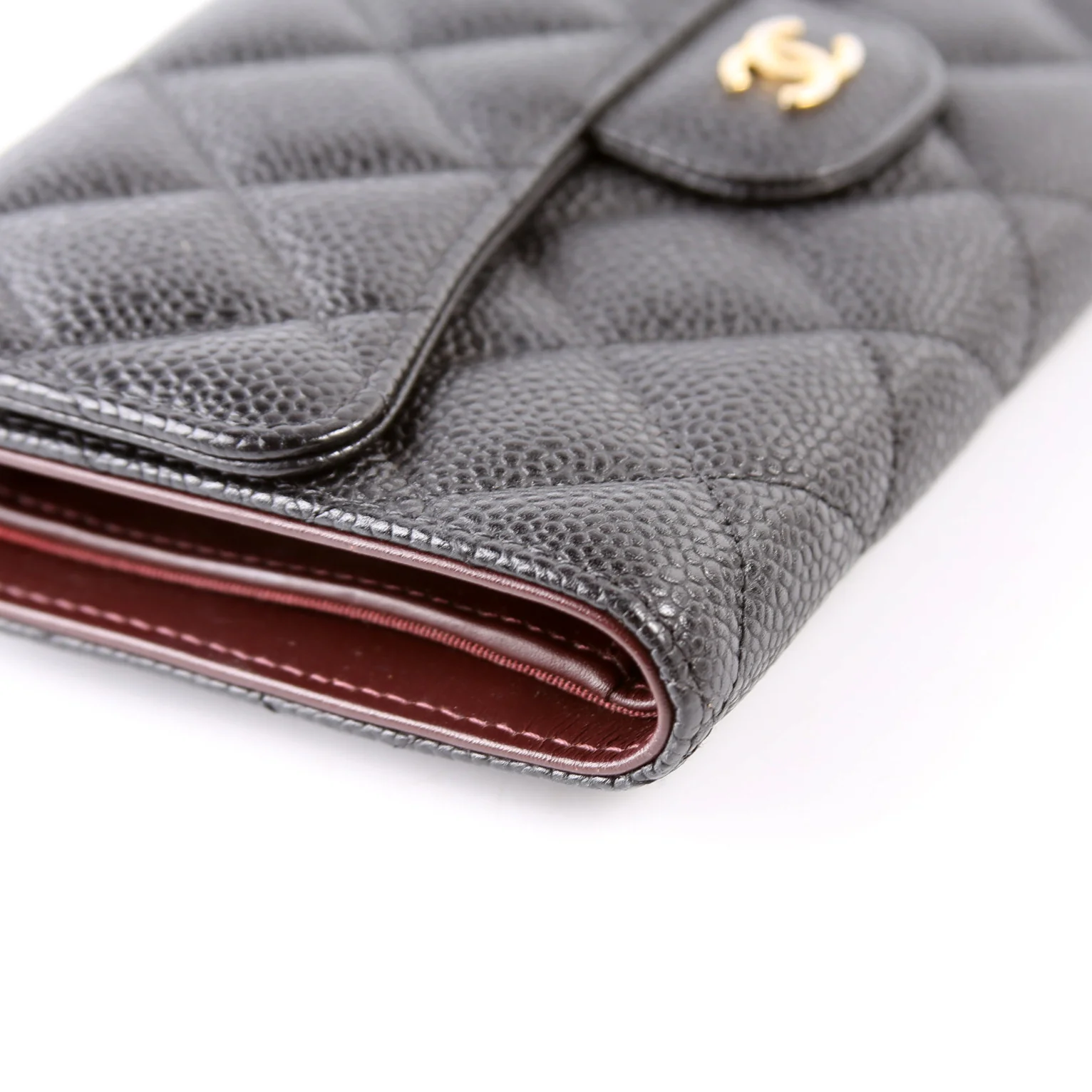 Classic Flap Wallet Long Caviar Black - Image 6