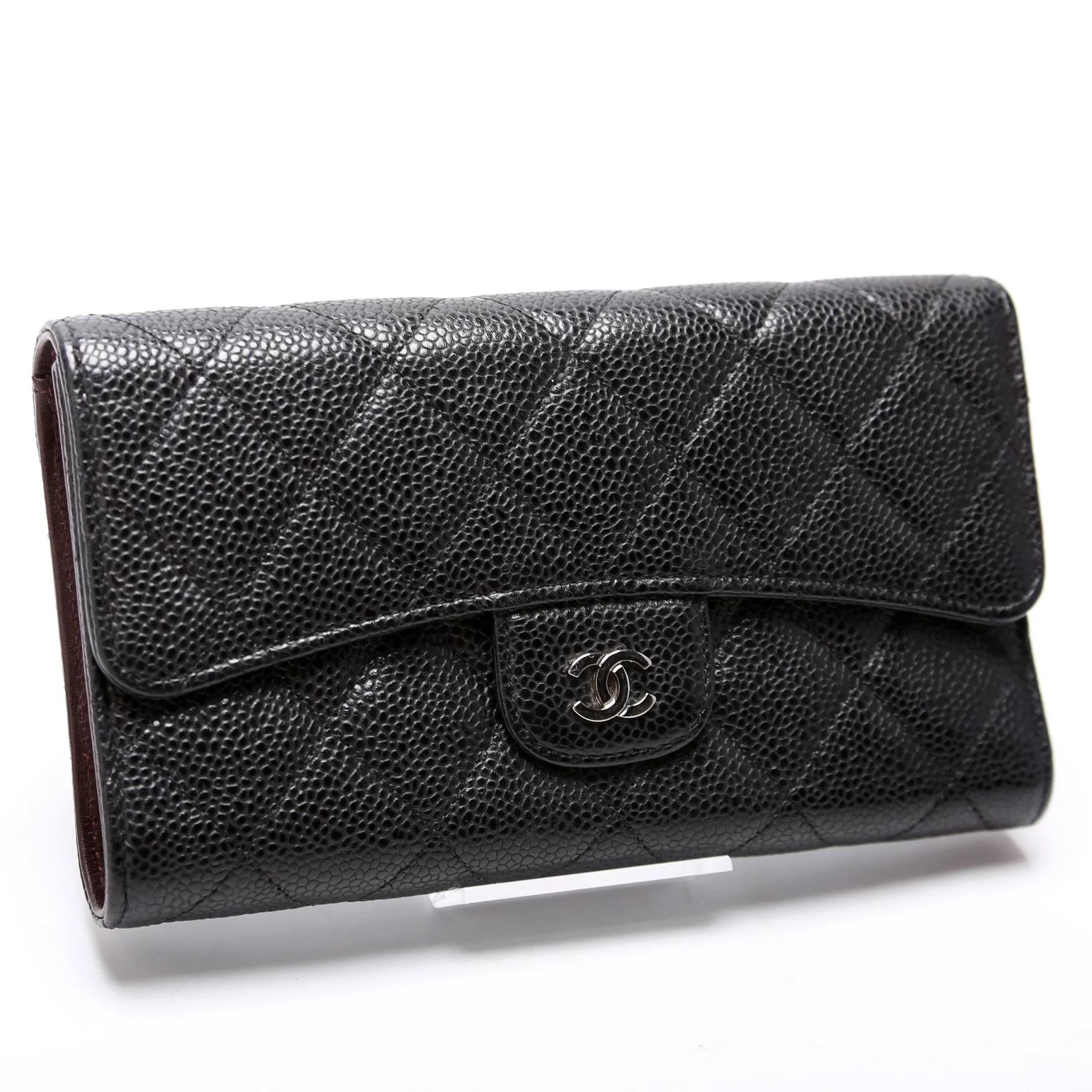 Classic Flap Wallet Long Caviar Black - Image 2