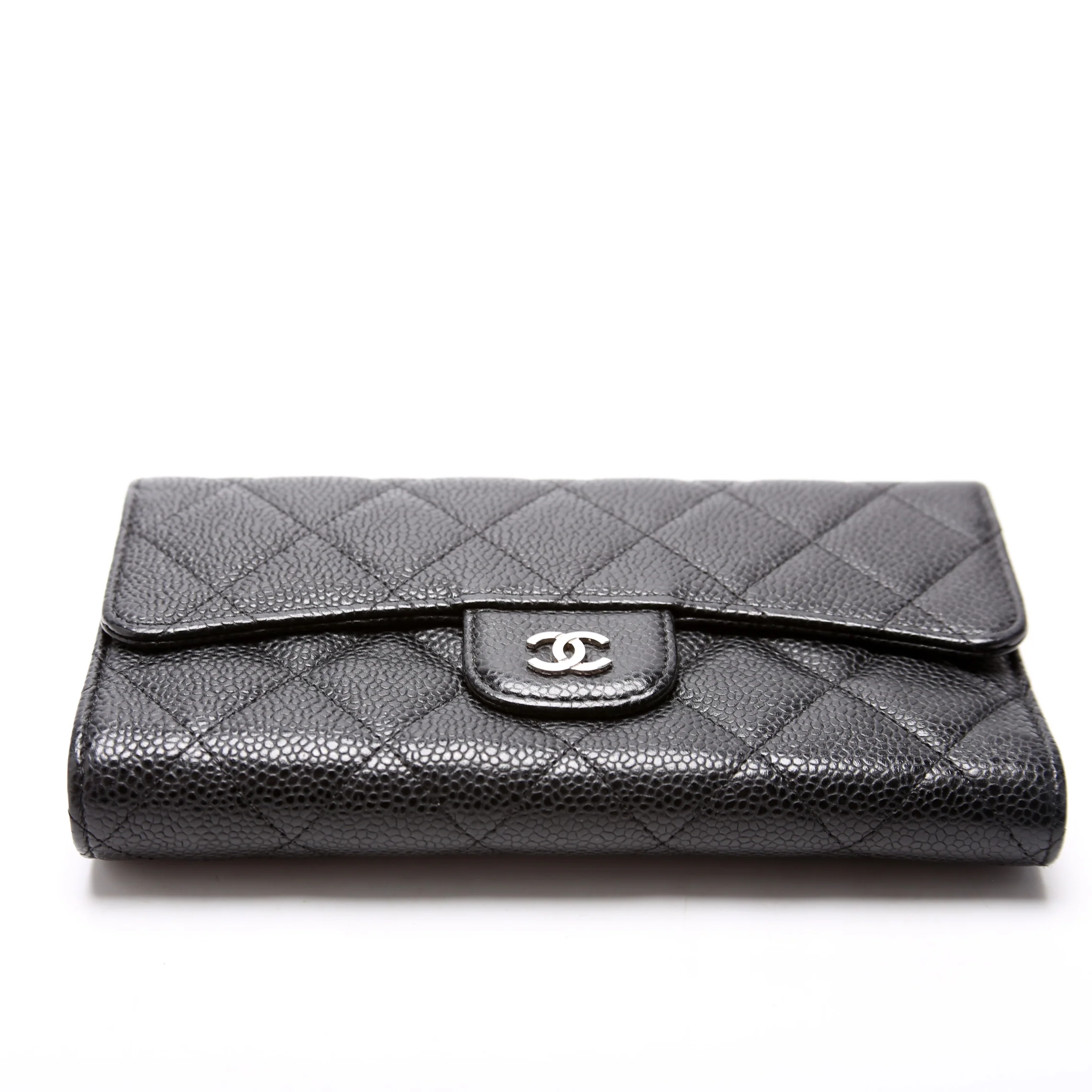 Classic Flap Wallet Long Caviar Black - Image 4