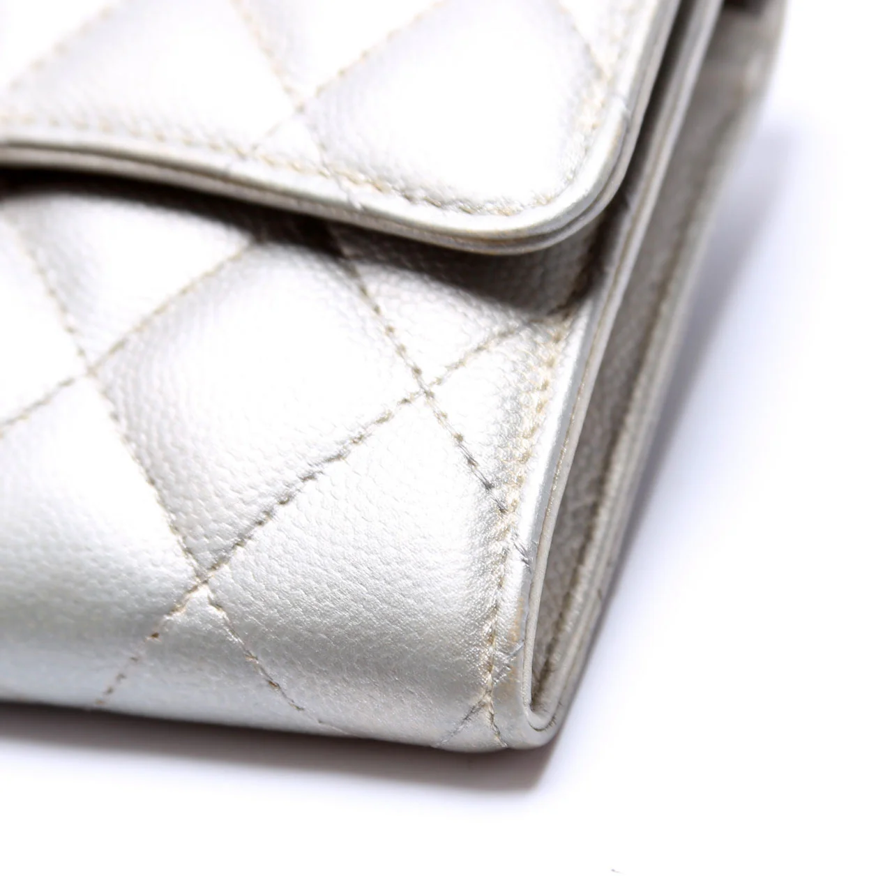 Classic Flap Wallet Long Caviar Grey - Image 6