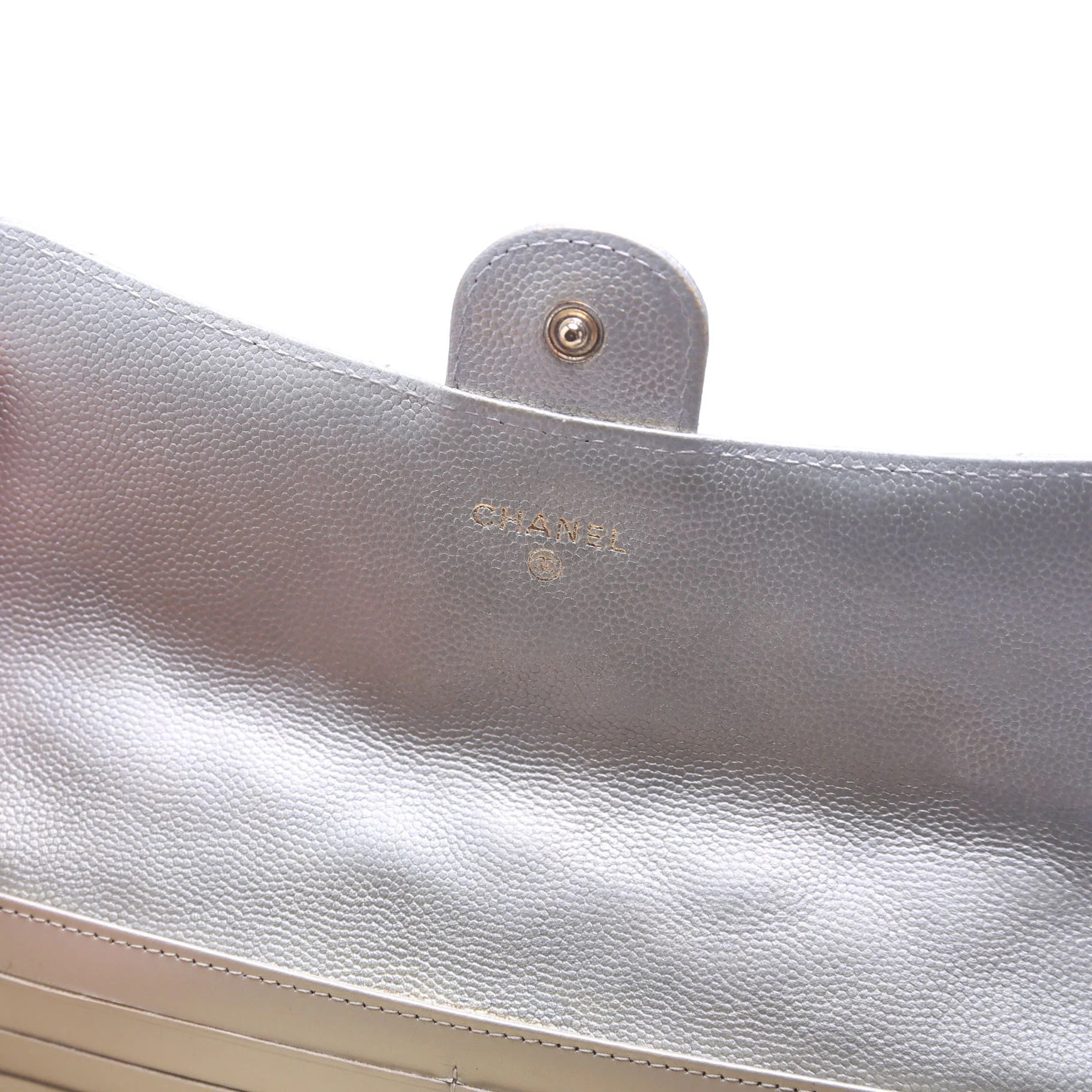 Classic Flap Wallet Long Caviar Grey - Image 8