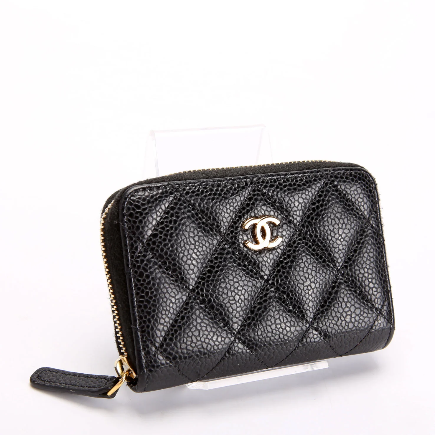 Classic Quilted Zippy Coin Purse Caviar 29M Black - Image 2