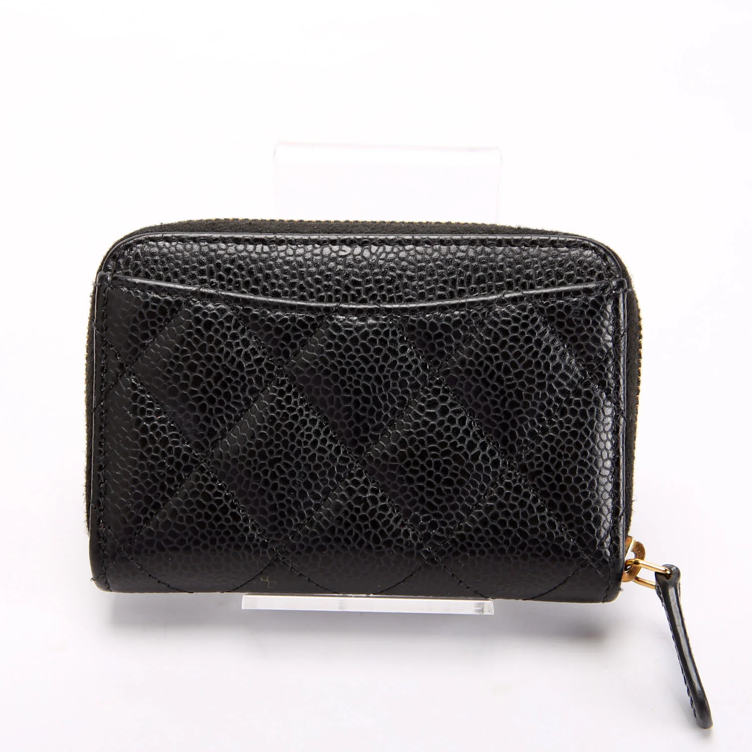 Classic Quilted Zippy Coin Purse Caviar 29M Black - Image 3