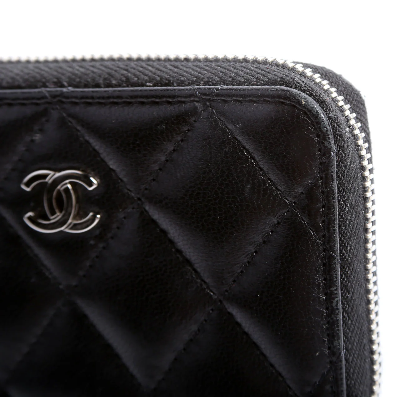 Classic Quilted Zippy Coin Purse Lambskin Black - Image 8