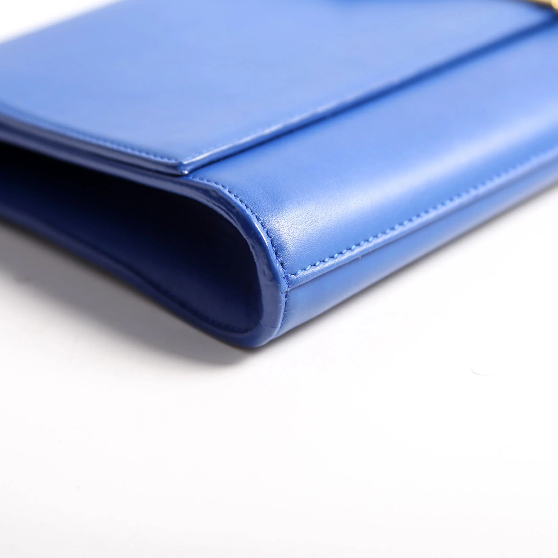 Classic Y Ligne Clutch Smooth Leather 311213 Blue - Image 6
