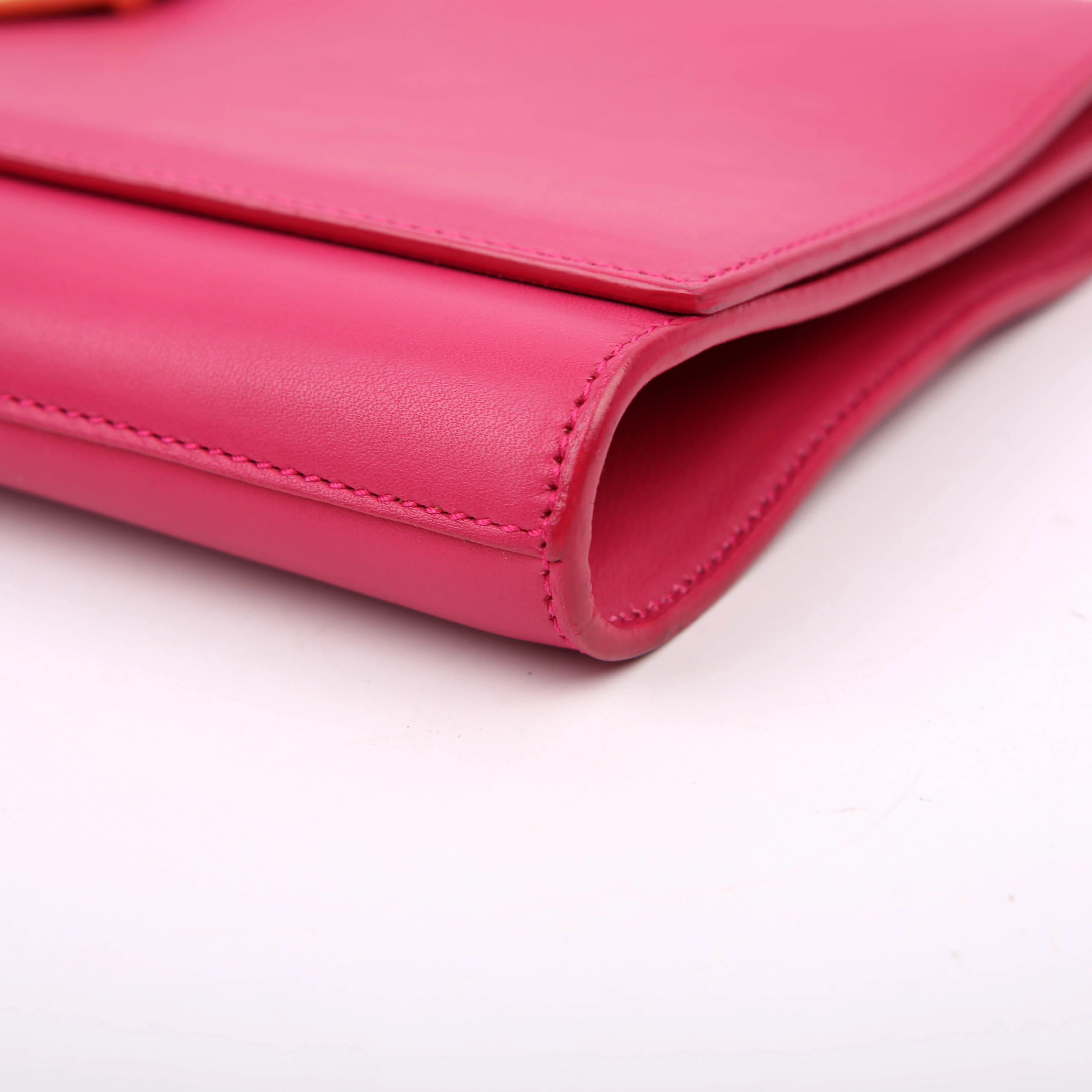 Classic Y Ligne Clutch Smooth Leather 311213 Pink - Image 6