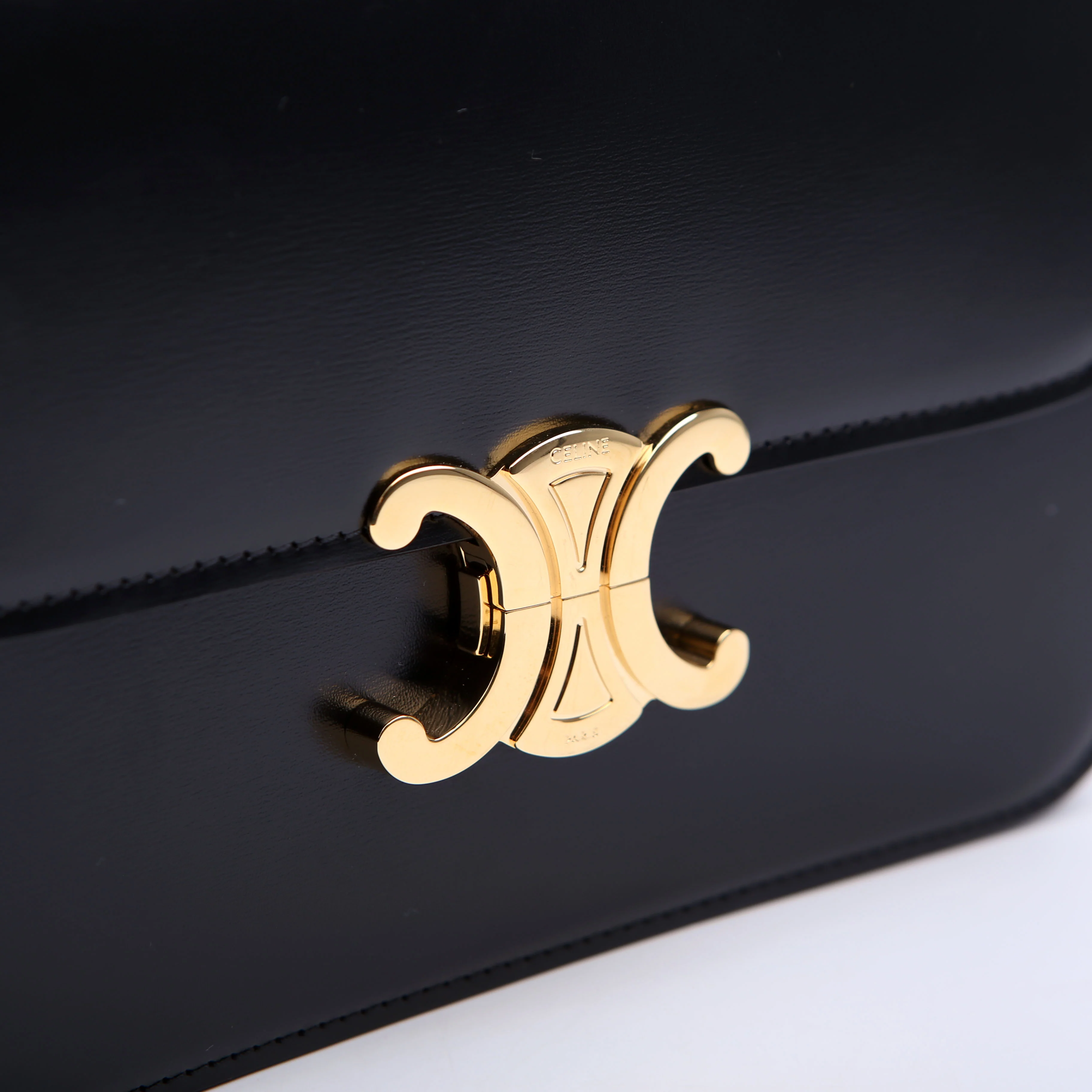 Classique Triomphe Bag Shiny Calfskin Black - Image 9