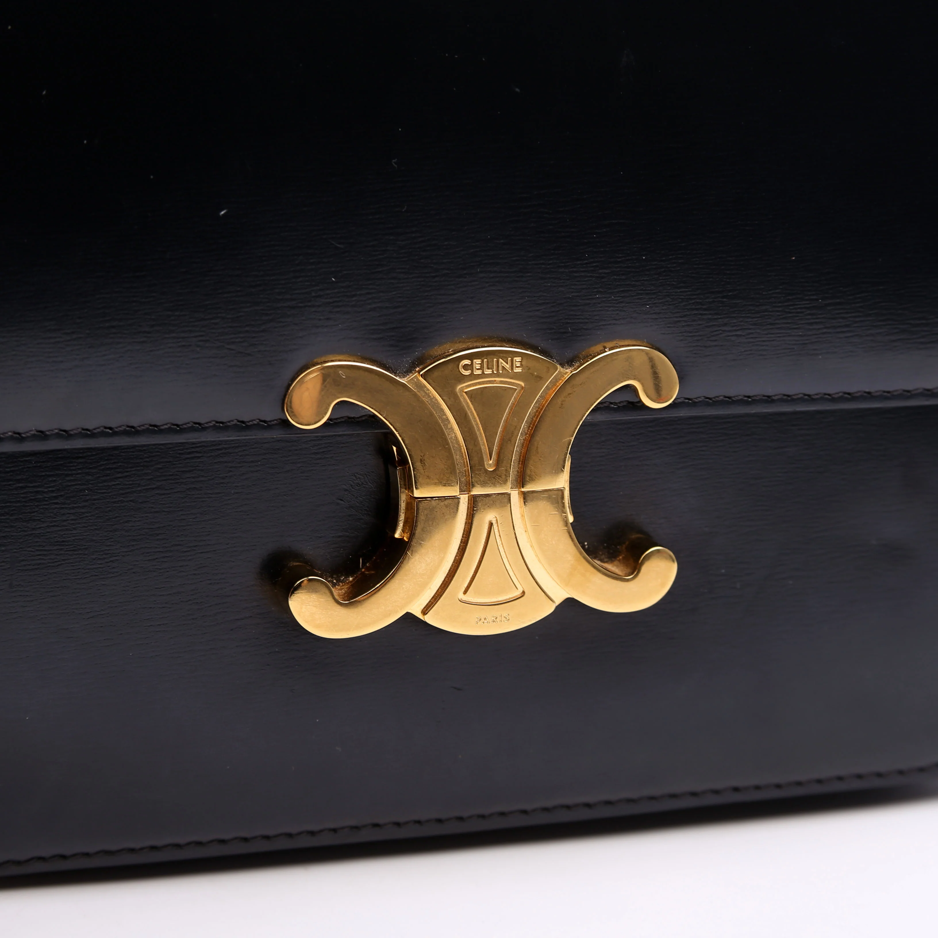 Classique Triomphe Bag Shiny Calfskin Black - Image 8