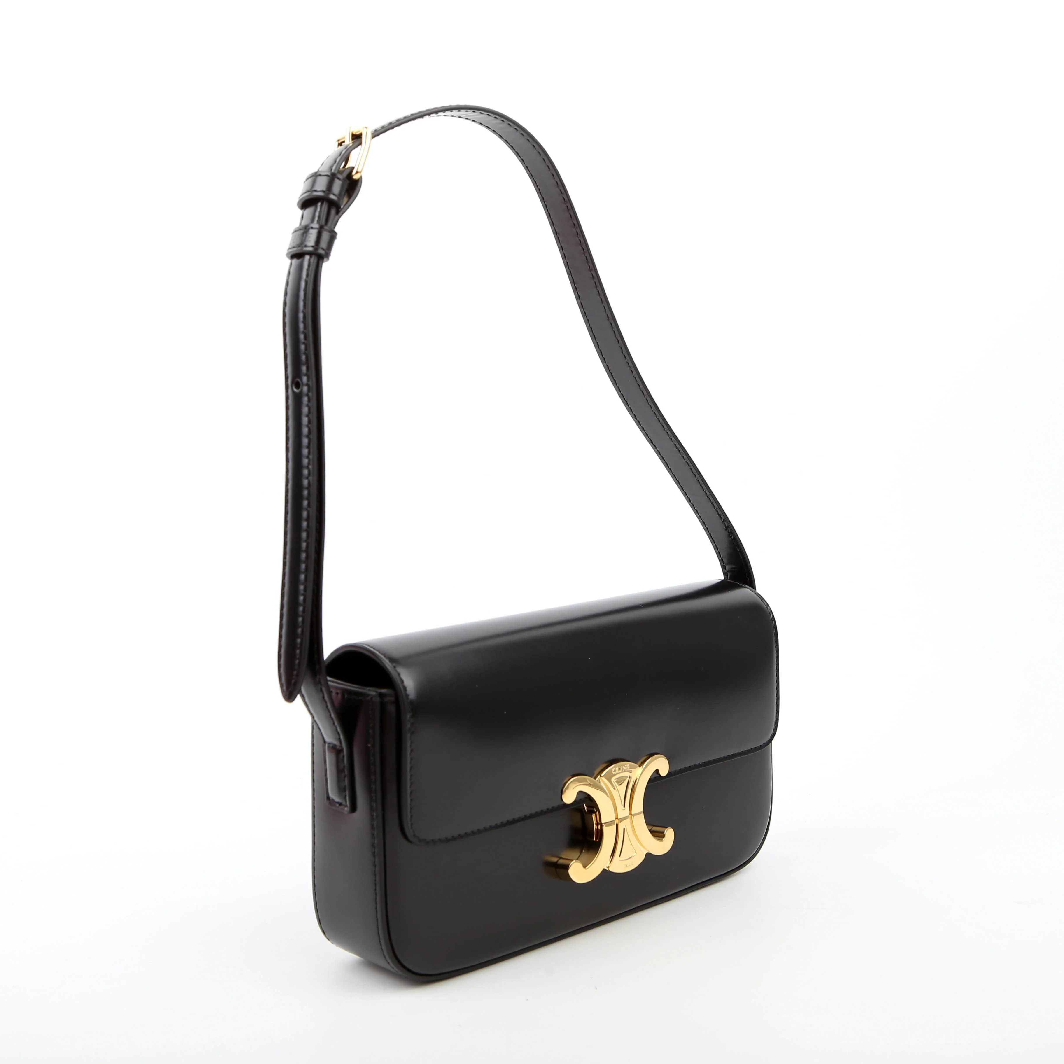 Claude Shoulder Bag Calfskin Black - Image 2