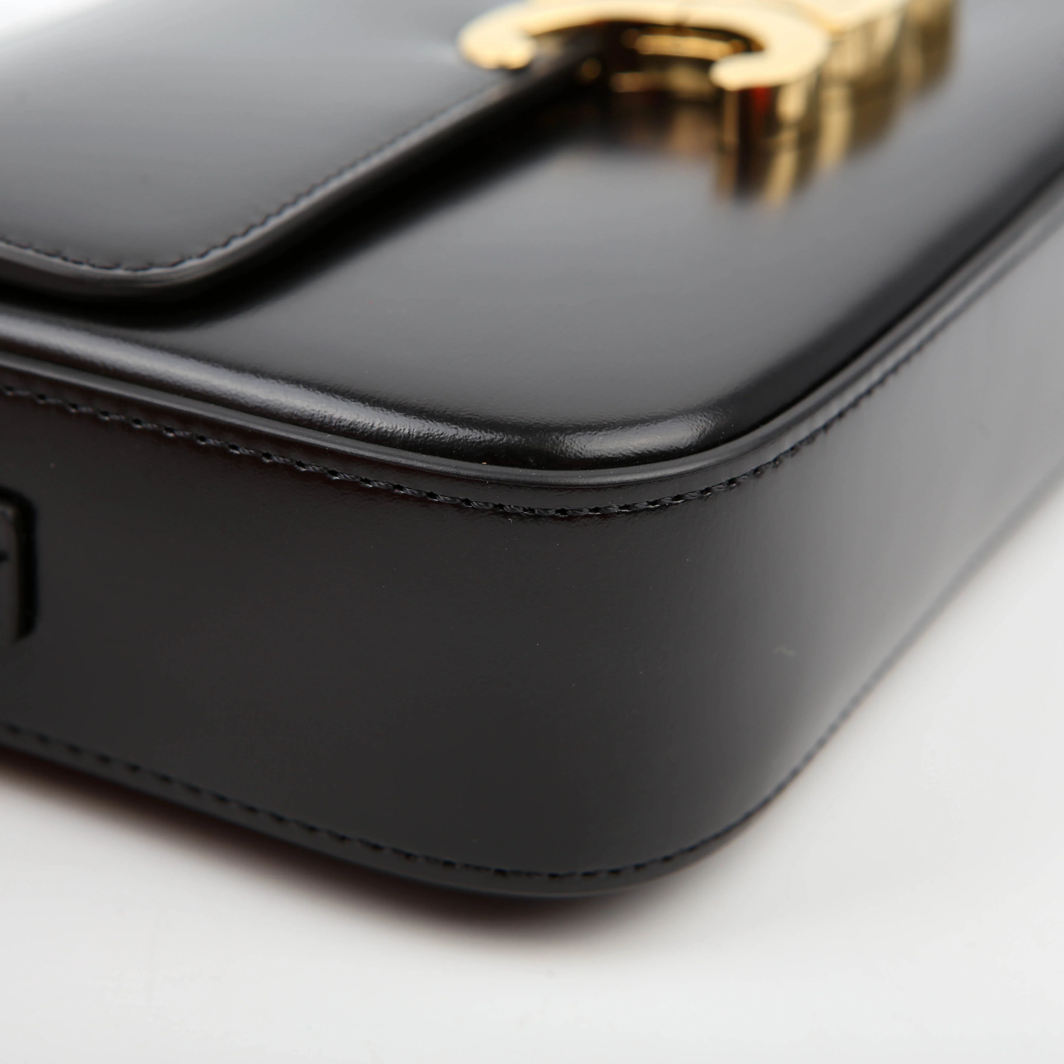 Claude Shoulder Bag Calfskin Black - Image 5