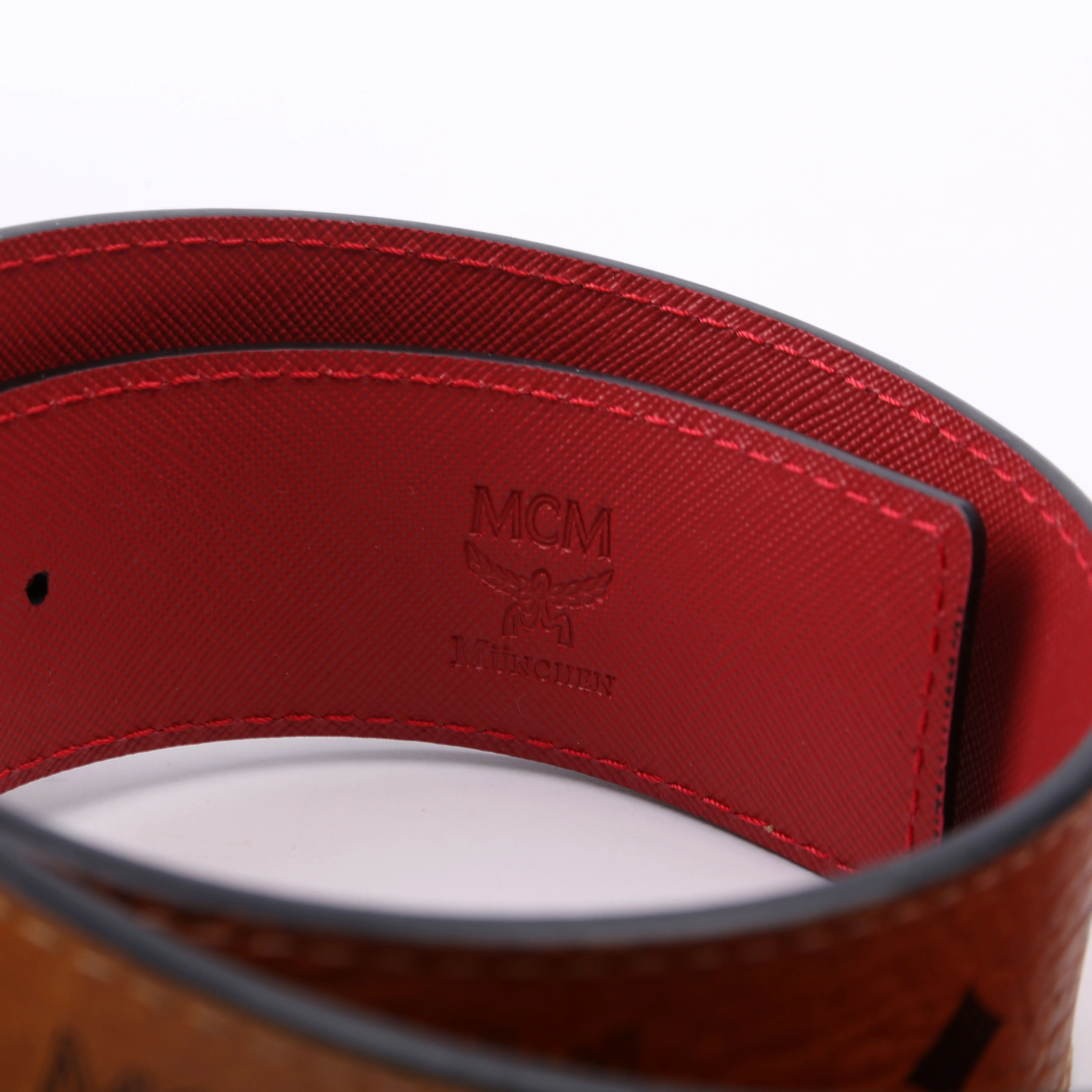 Claus M Reversible Visetos Belt Size 85/34 Tan/Red - Image 7