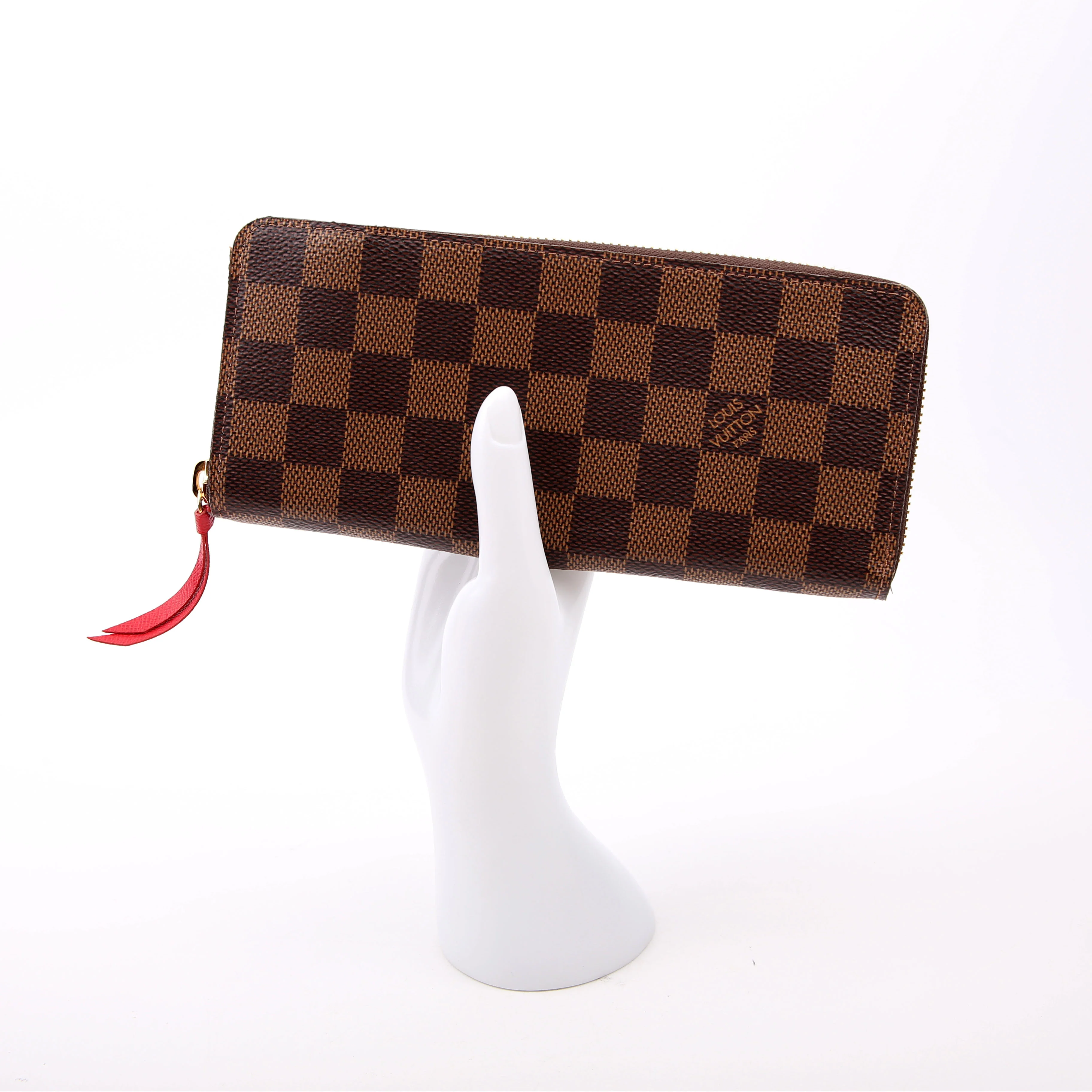 Clemence Wallet Damier Ebene Red - Image 9