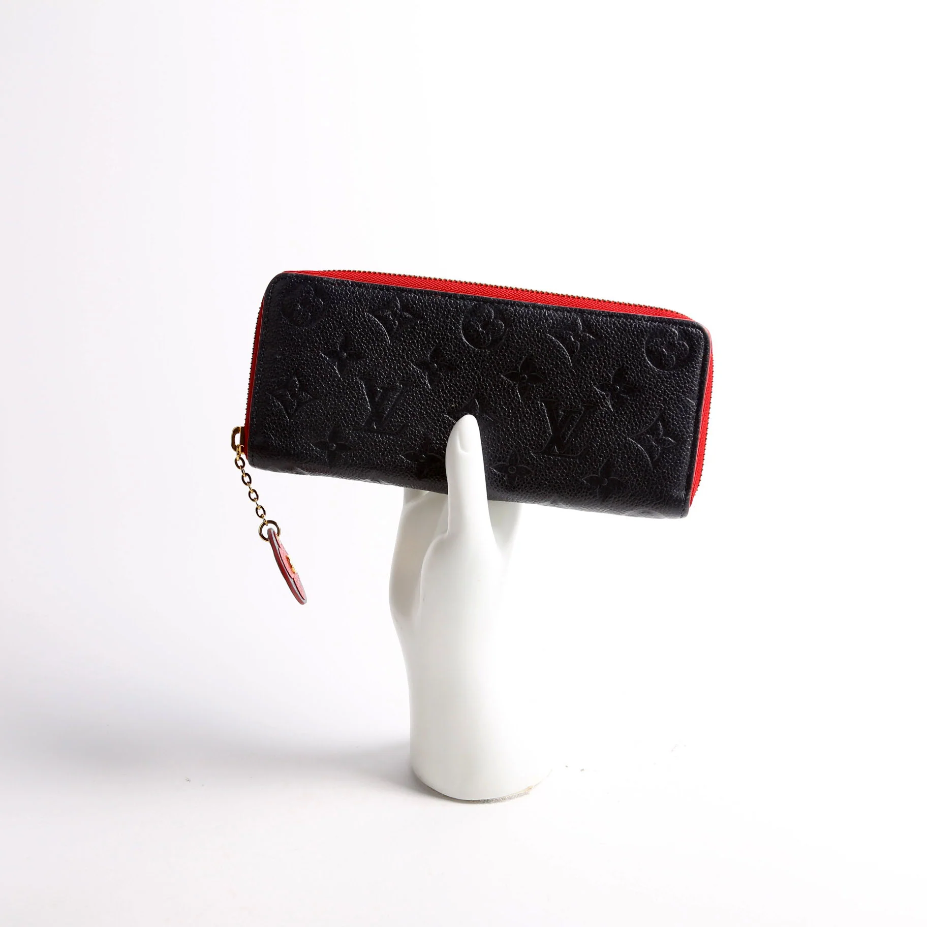 Clemence Wallet Empreinte Flower Navy - Image 7