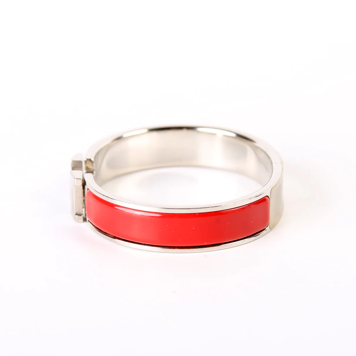 Clic Clac Bracelet Narrow Red/Silver - Image 2