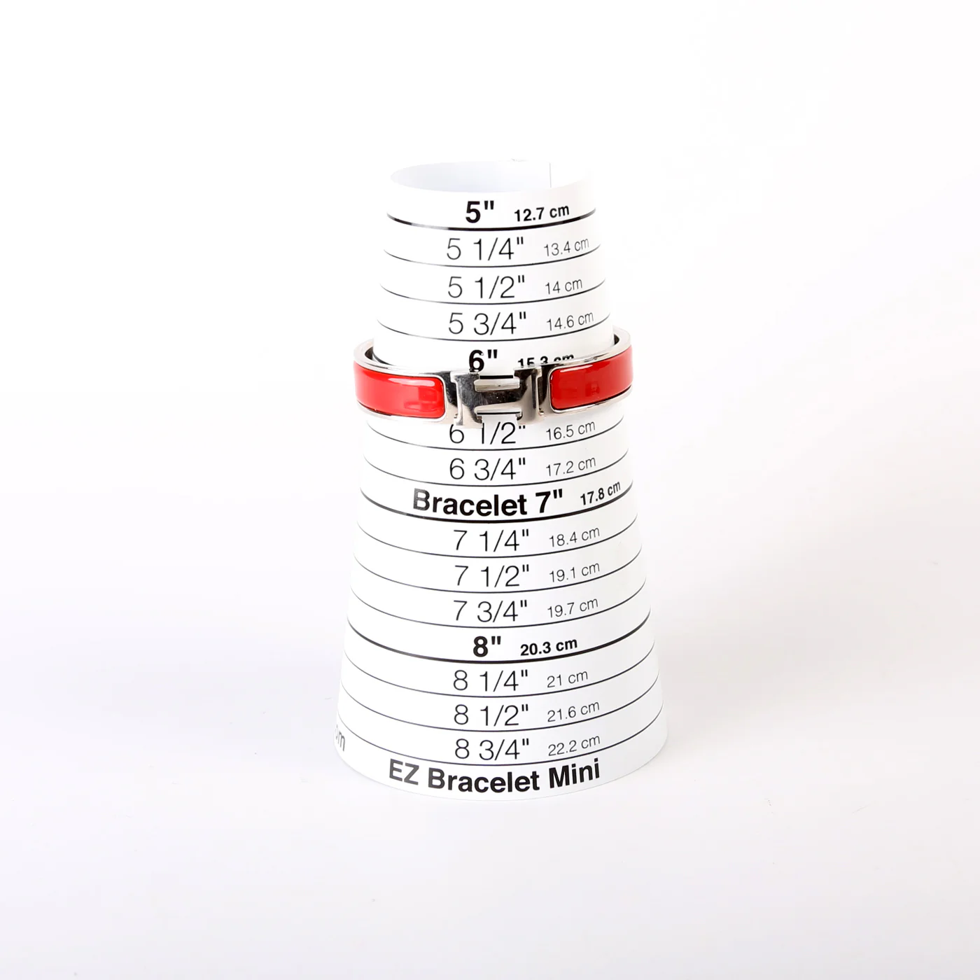 Clic Clac Bracelet Narrow Red/Silver - Image 8