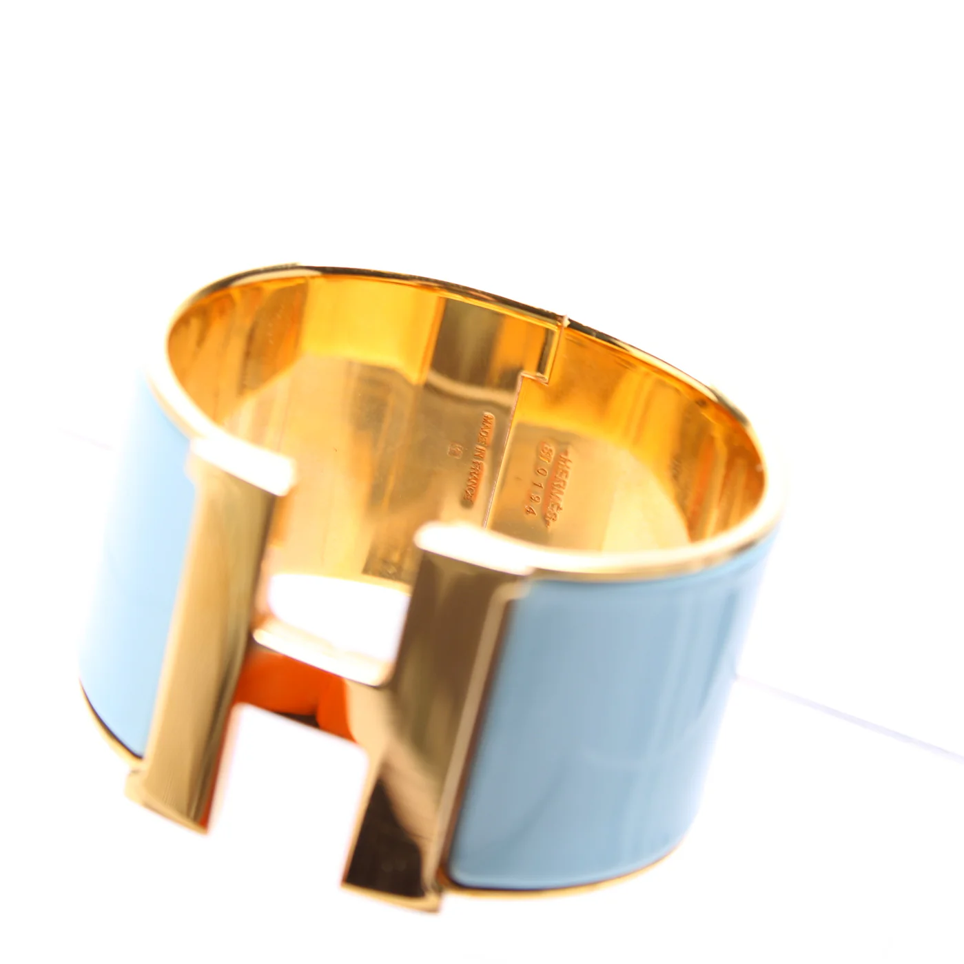 Clic Clac Extra Wide PM Bracelet Gold/Blue - Image 3