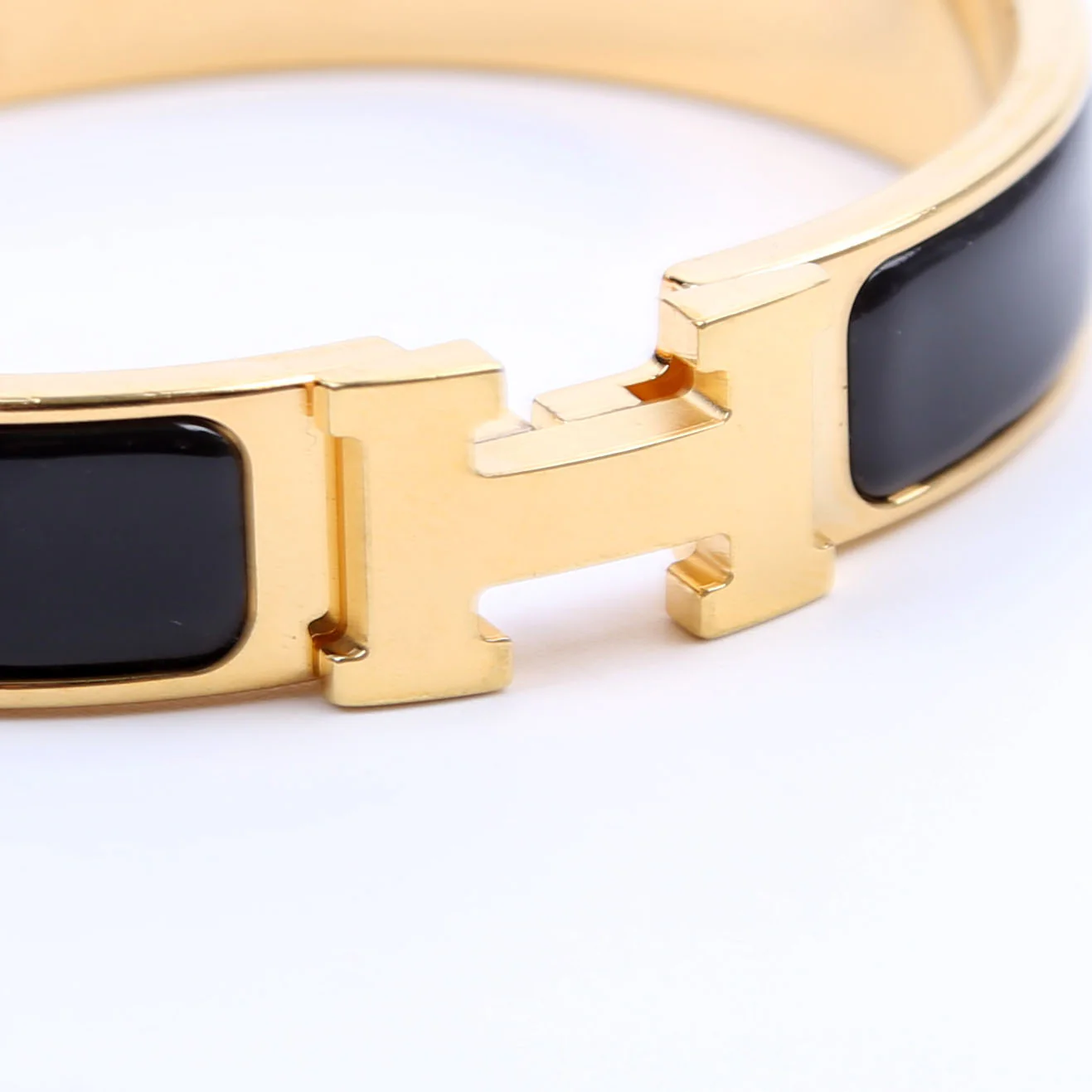 Clic Clac Narrow GM Bracelet Black/Gold - Image 5