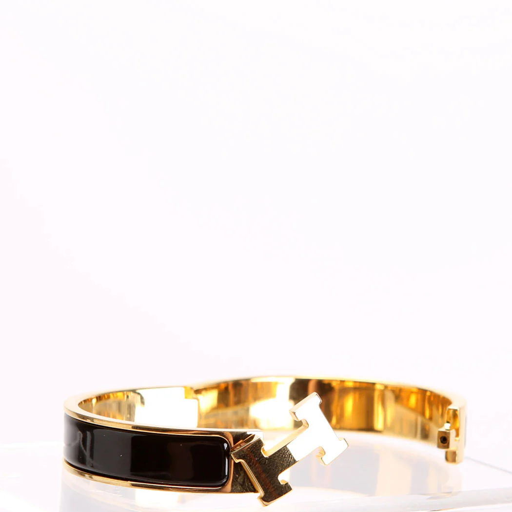 Clic Clac Narrow GM Bracelet Gold/Black - Image 4