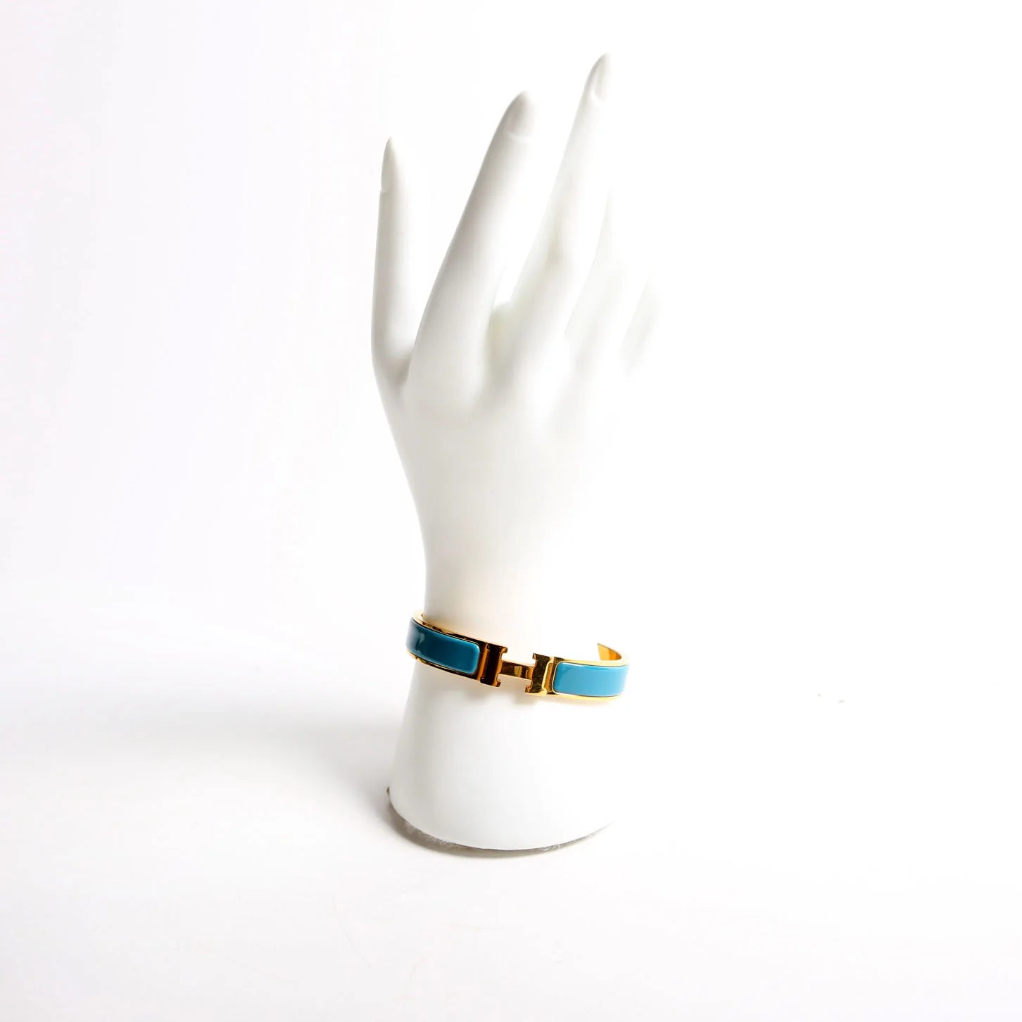 Clic Clac Narrow GM Bracelet Gold/Blue - Image 6