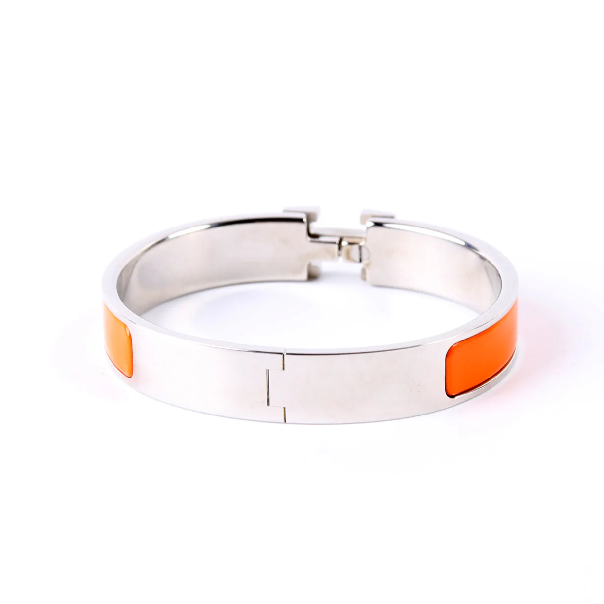 Clic Clac Narrow GM Bracelet Silver/Orange - Image 3