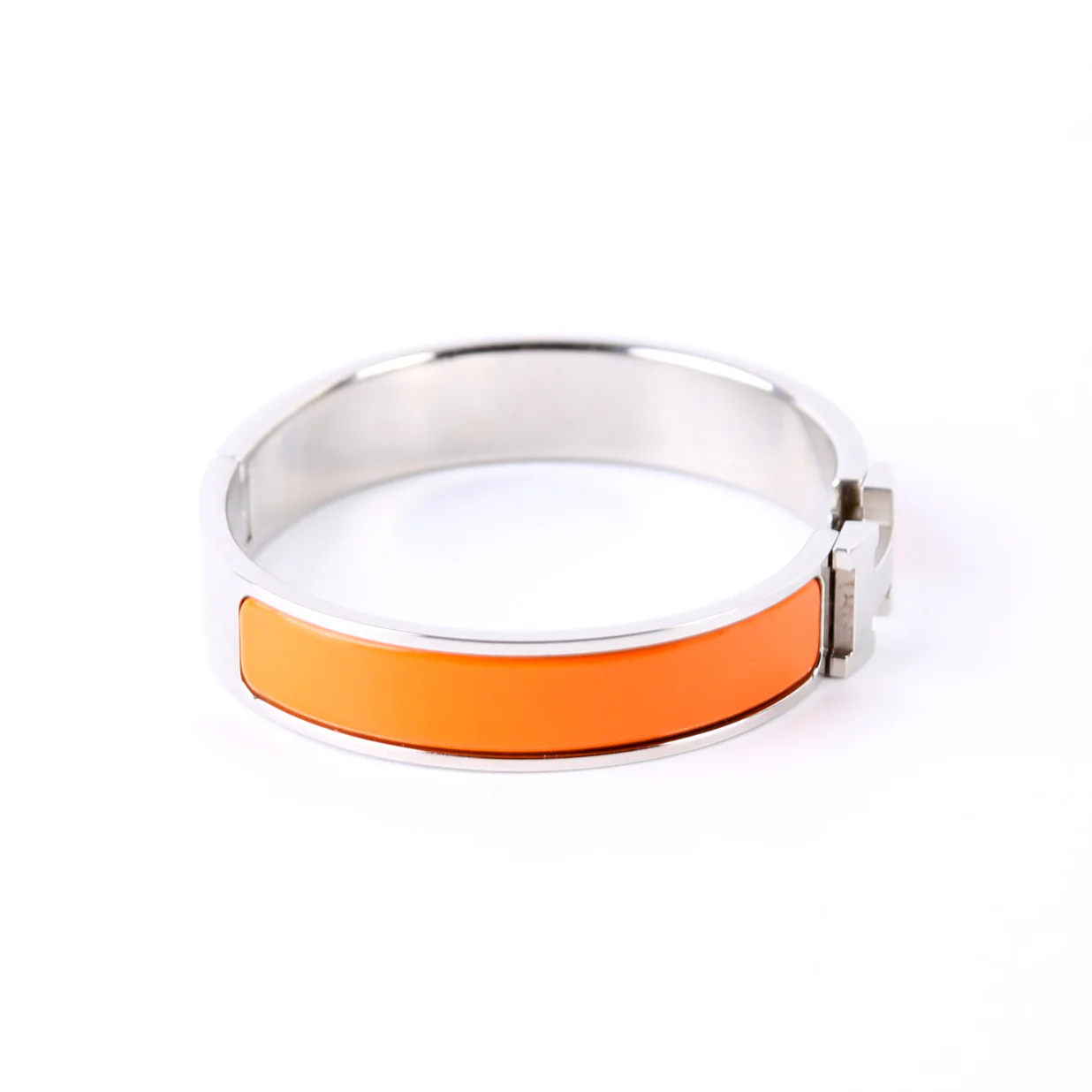 Clic Clac Narrow GM Bracelet Silver/Orange - Image 4