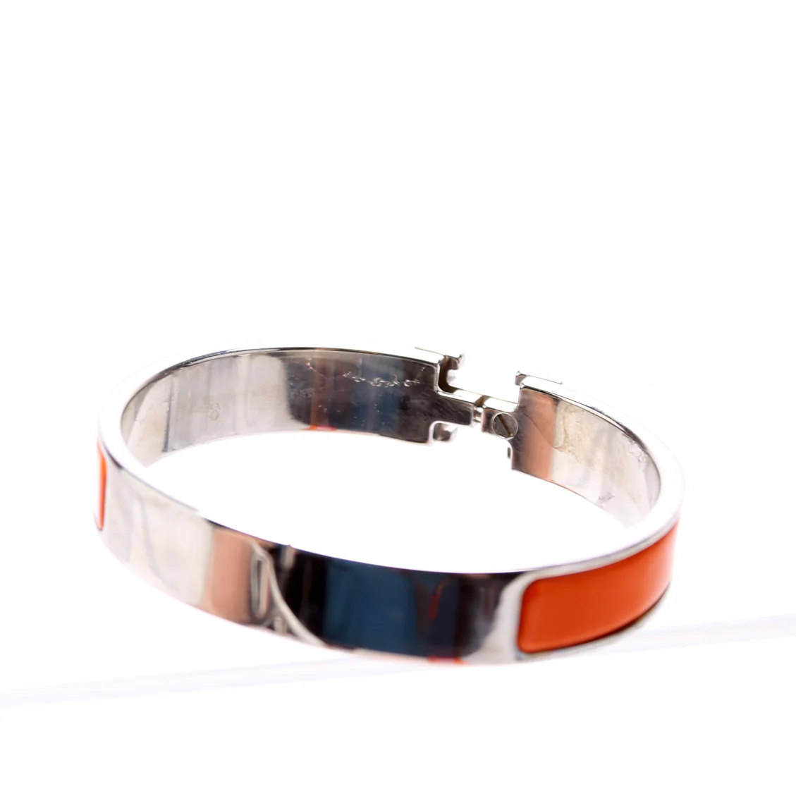 Clic Clac Narrow GM Bracelet Silver/Orange - Image 4