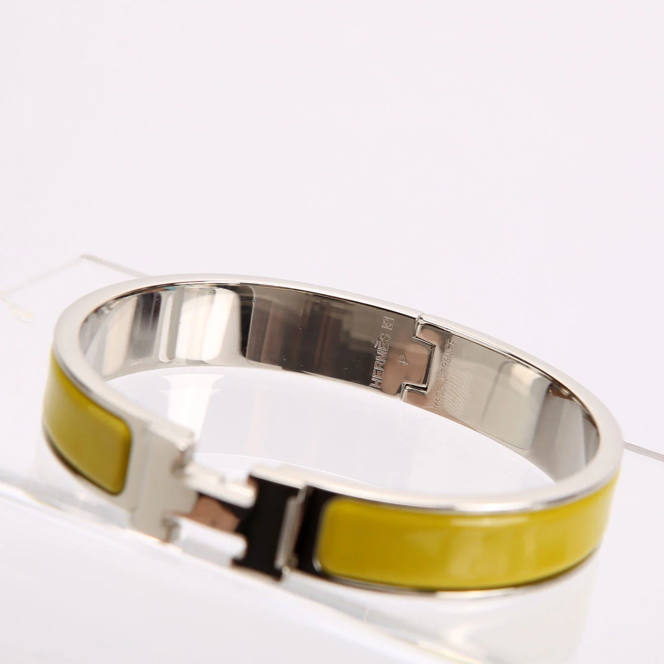 Clic Clac Narrow GM Bracelet Silver/Yellow - Image 3