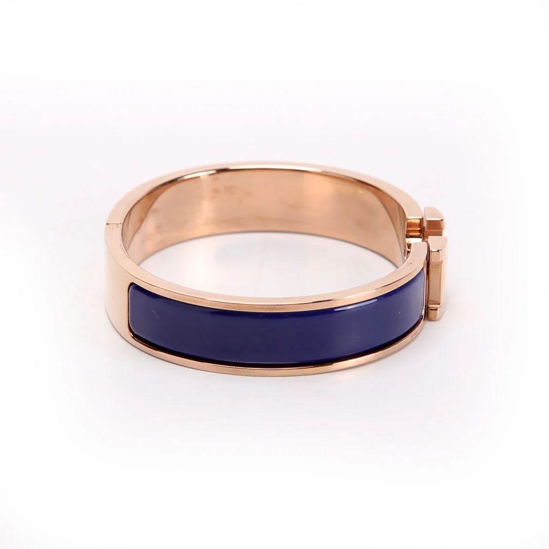 Clic Clac Narrow PM Bracelet Gold/Navy - Image 2