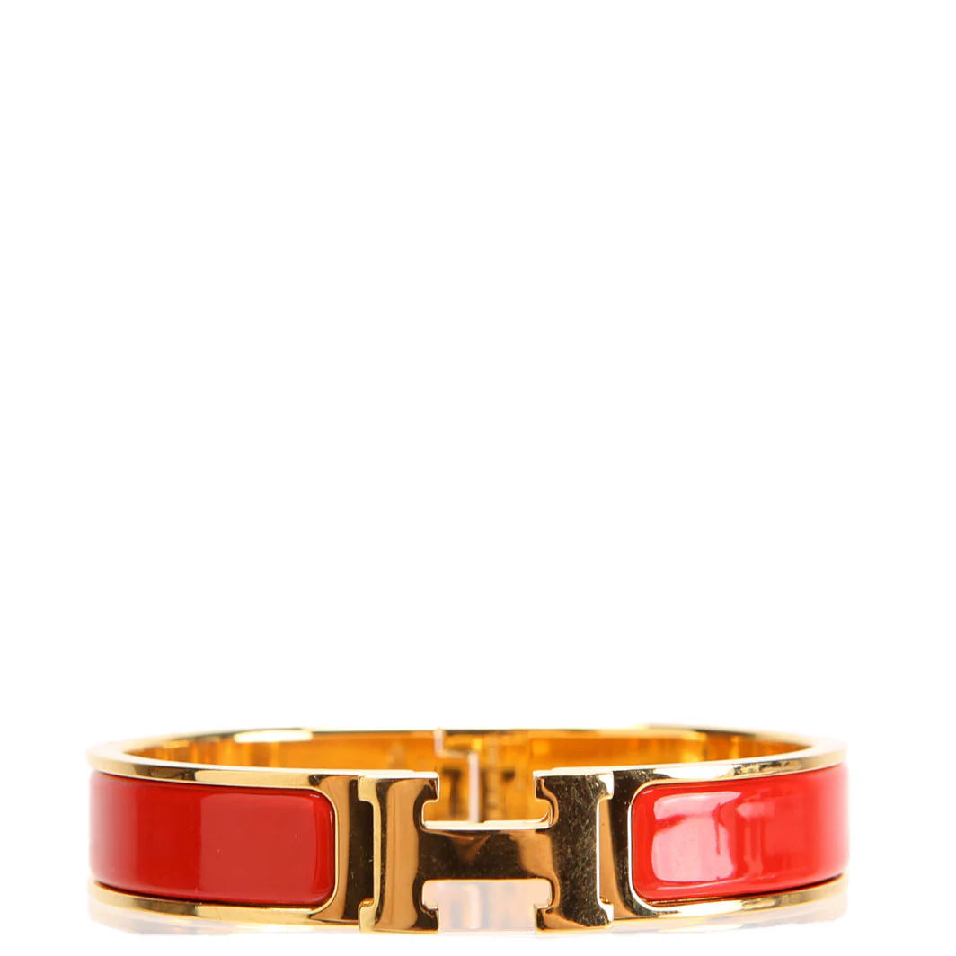 Clic Clac Narrow PM Bracelet Gold/Red