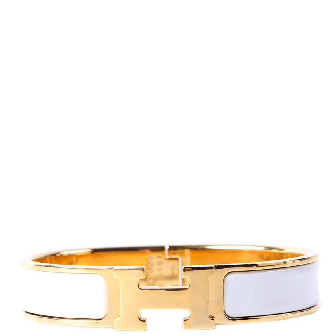 Clic Clac Narrow PM Bracelet Gold/White