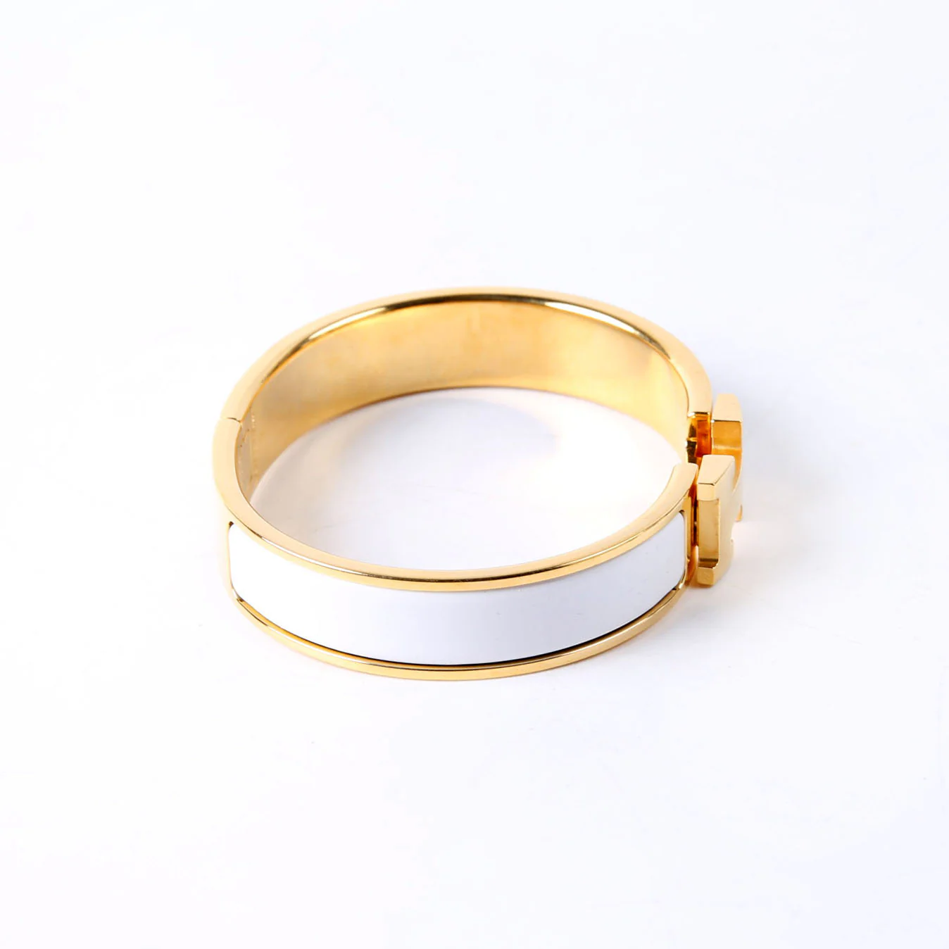 Clic Clac Narrow PM Bracelet Gold/White - Image 4