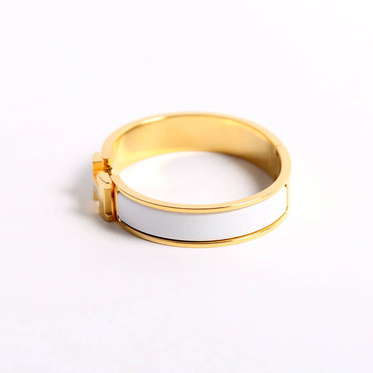 Clic Clac Narrow PM Bracelet Gold/White - Image 2