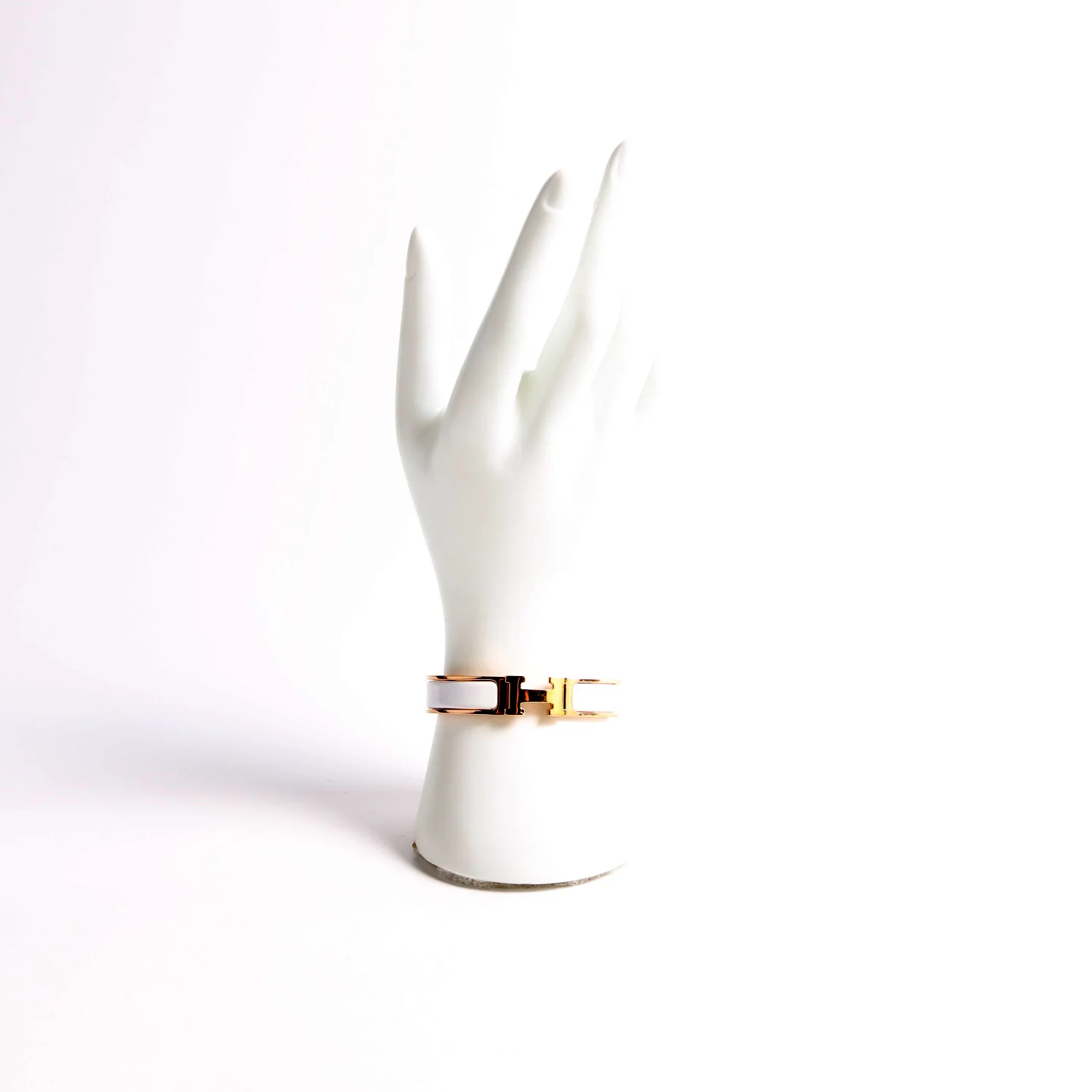 Clic Clac Narrow PM Bracelet Rose Gold/White - Image 7