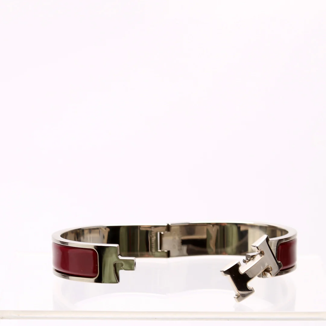 Clic Clac Narrow PM Bracelet Silver/Berry - Image 4