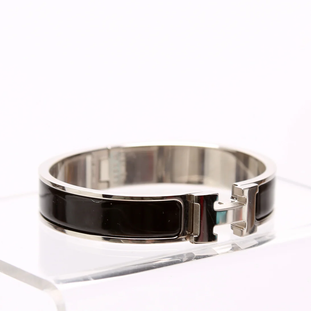 Clic Clac Narrow PM Bracelet Silver/Black - Image 2