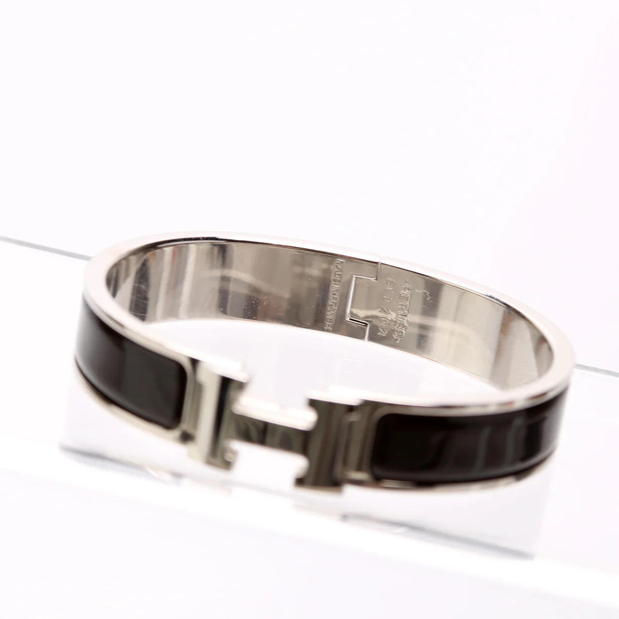 Clic Clac Narrow PM Bracelet Silver/Black - Image 3