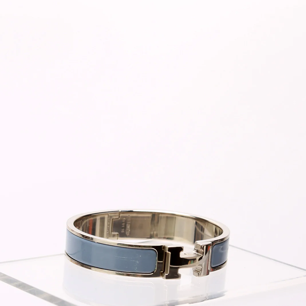 Clic Clac Narrow PM Bracelet Silver/Blue - Image 2