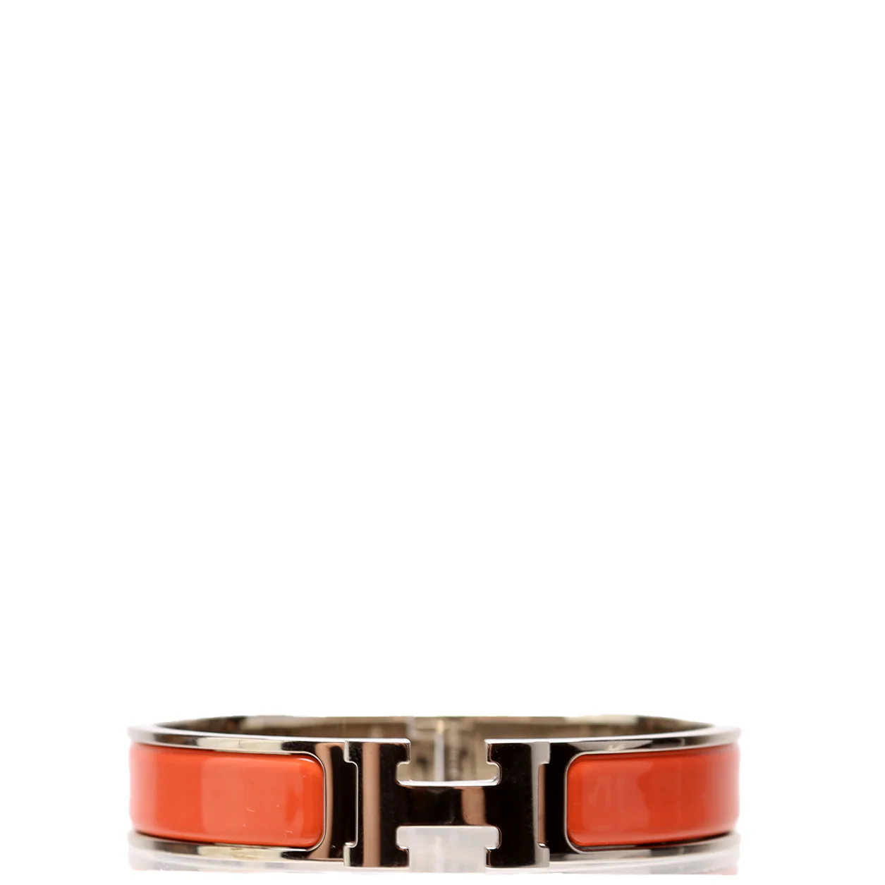 Clic Clac Narrow PM Bracelet Silver/Orange