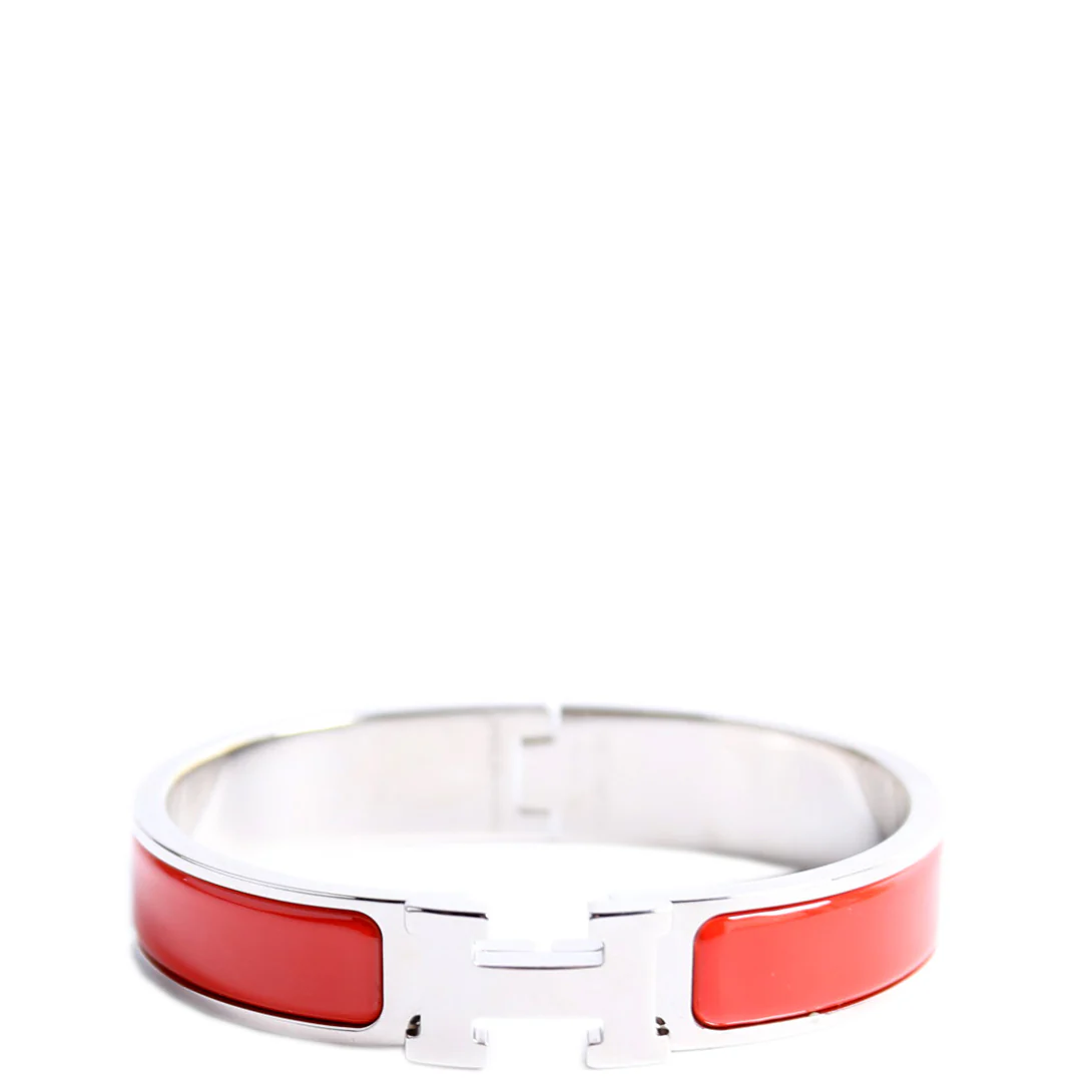 Clic Clac Narrow PM Bracelet Silver/Red