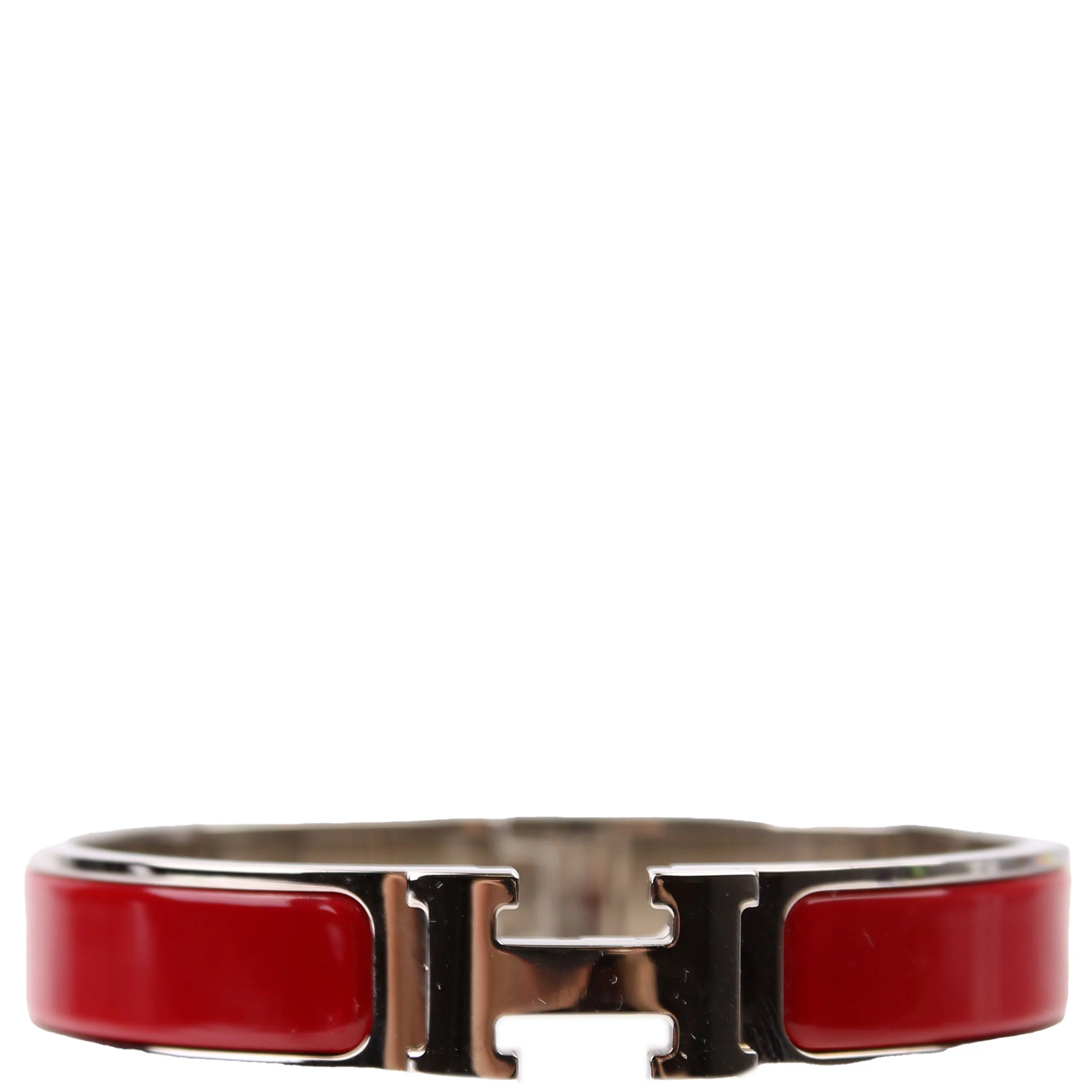 Clic Clac Narrow PM Bracelet Silver/Red