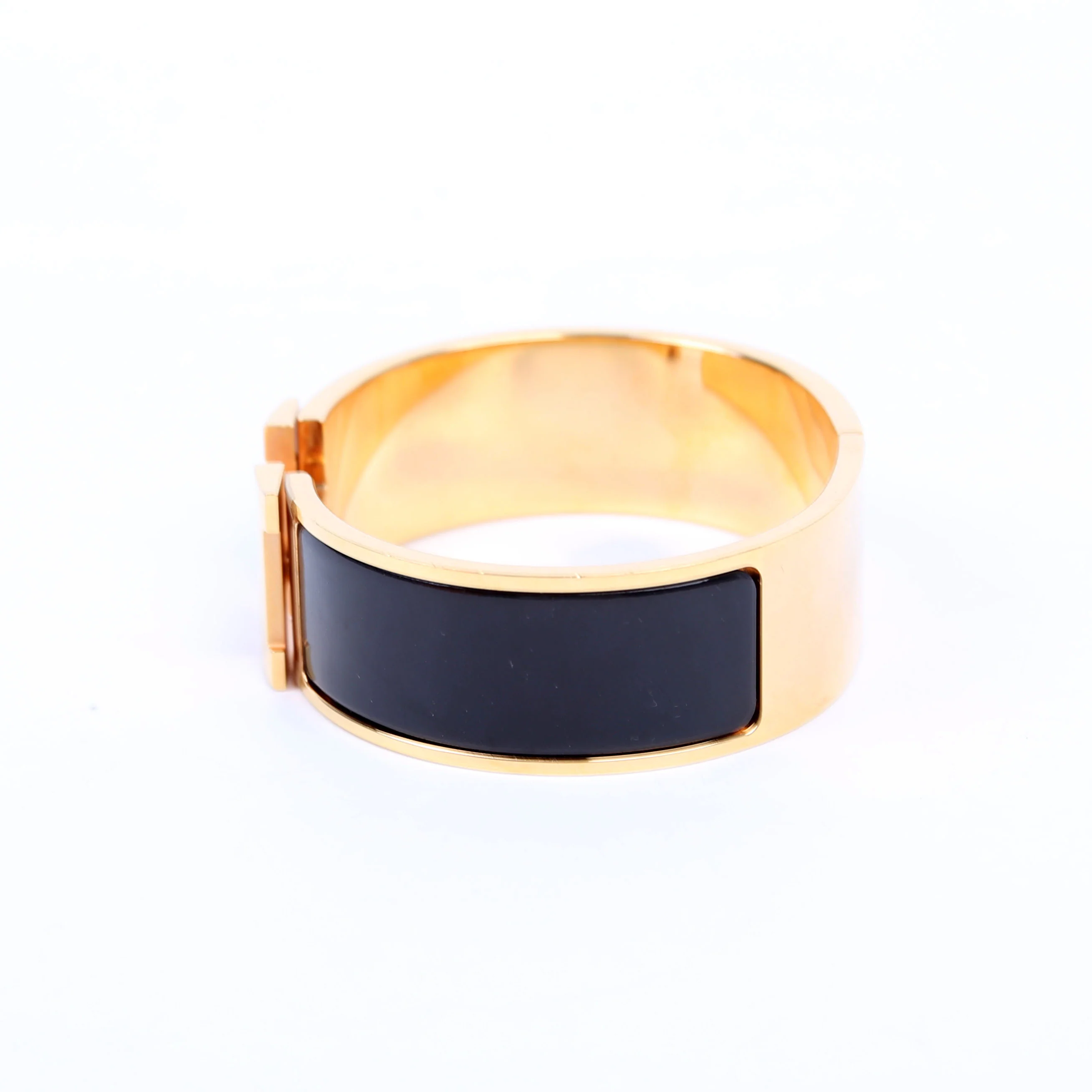 Clic Clac Wide GM Bracelet Gold/Black - Image 2