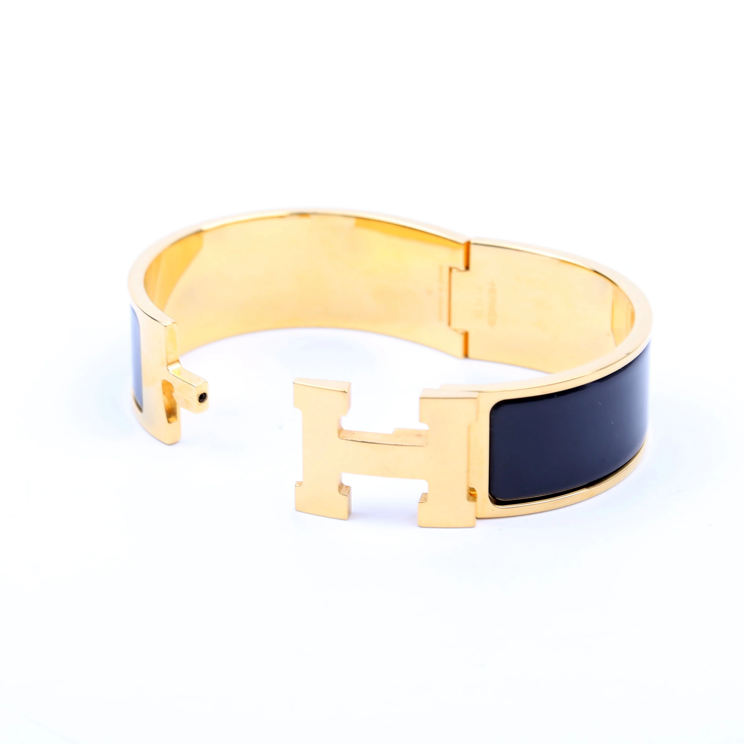 Clic Clac Wide GM Bracelet Gold/Black - Image 6