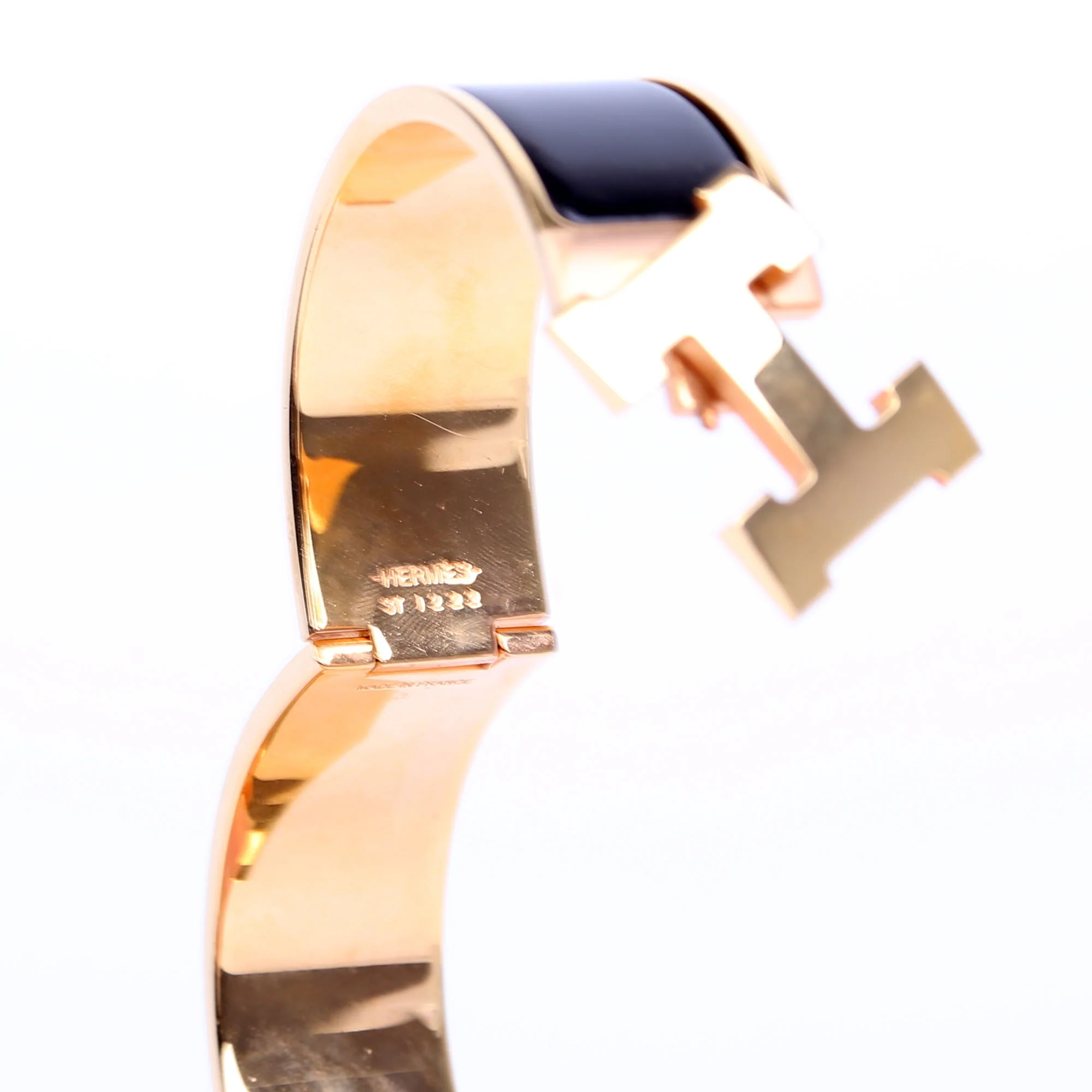 Clic Clac Wide GM Bracelet Gold/Black - Image 5