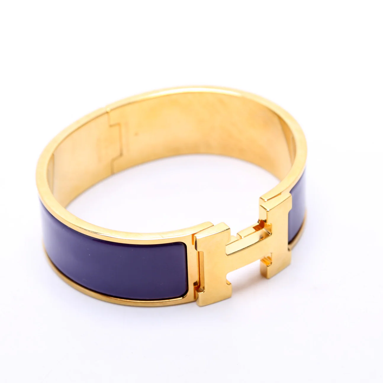 Clic Clac Wide GM Bracelet Purple/Gold - Image 4