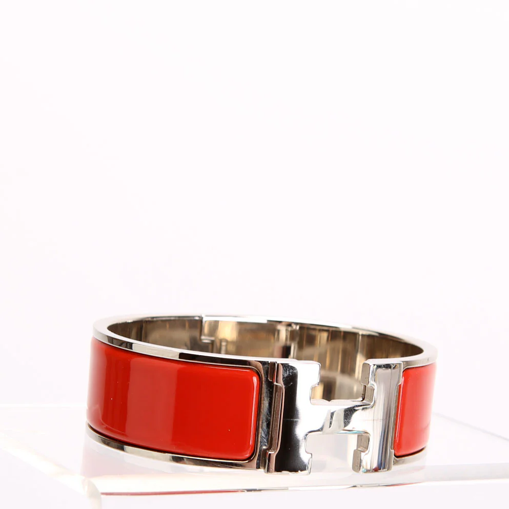 Clic Clac Wide GM Bracelet Silver/Red - Image 2