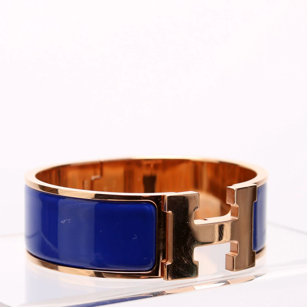 Clic Clac Wide PM Bracelet Gold/Blue - Image 2