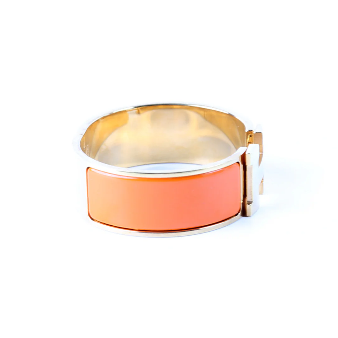 Clic Clac Wide PM Bracelet Gold/Orange - Image 4