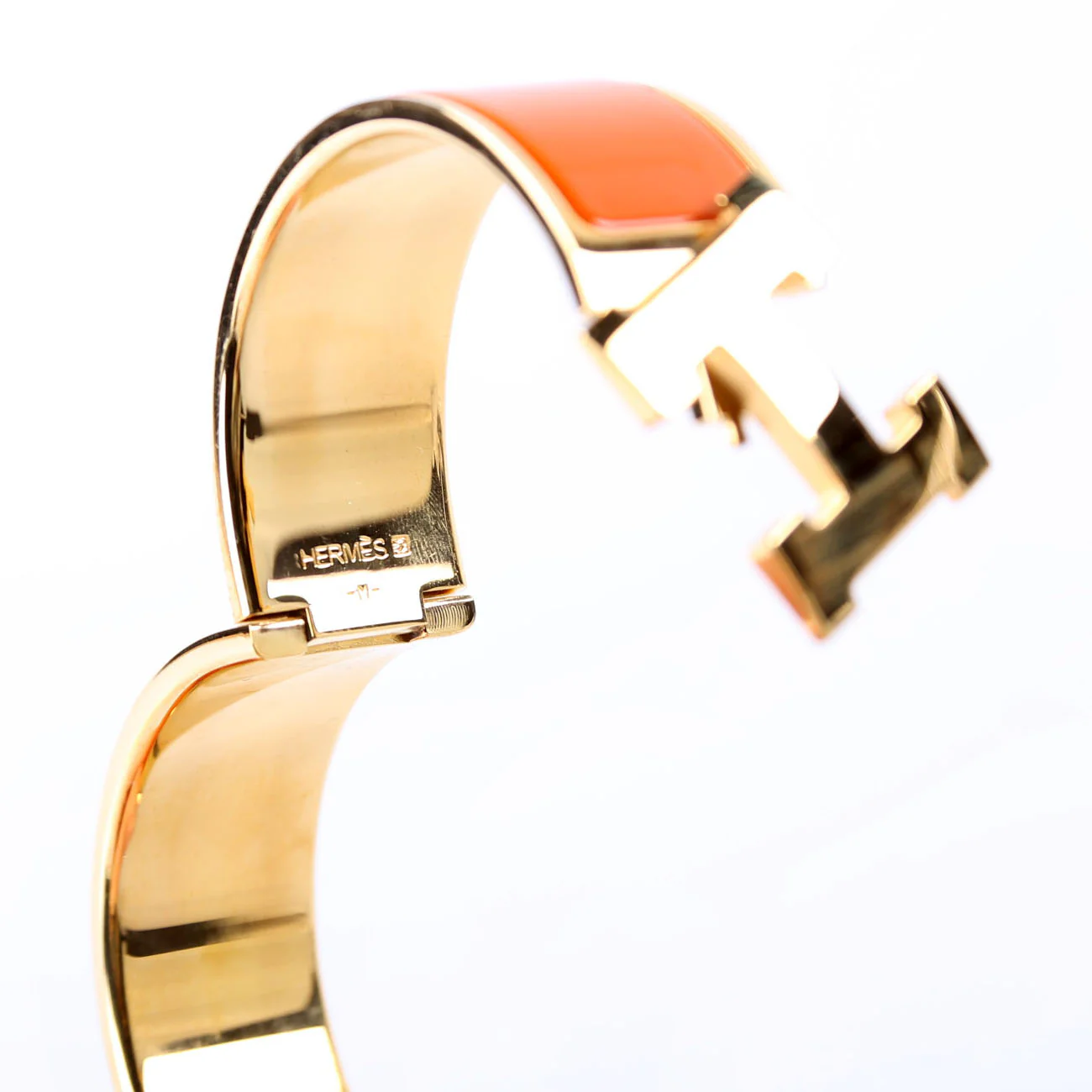 Clic Clac Wide PM Bracelet Gold/Orange - Image 5