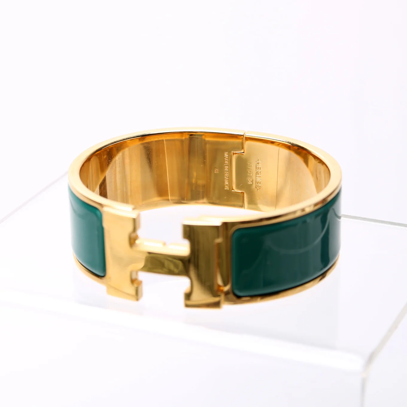 Clic Clac Wide PM Bracelet Gold/Teal - Image 3
